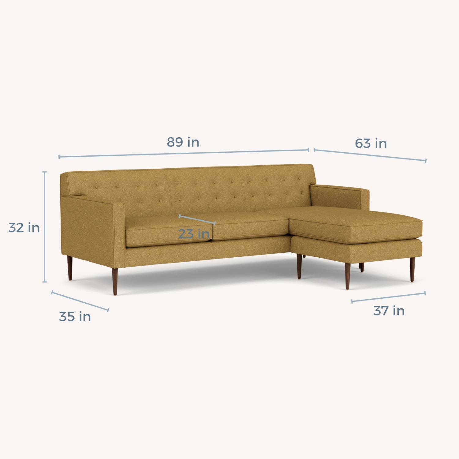 Room & Board 89" Holmes Sofa with Chaise - image-2