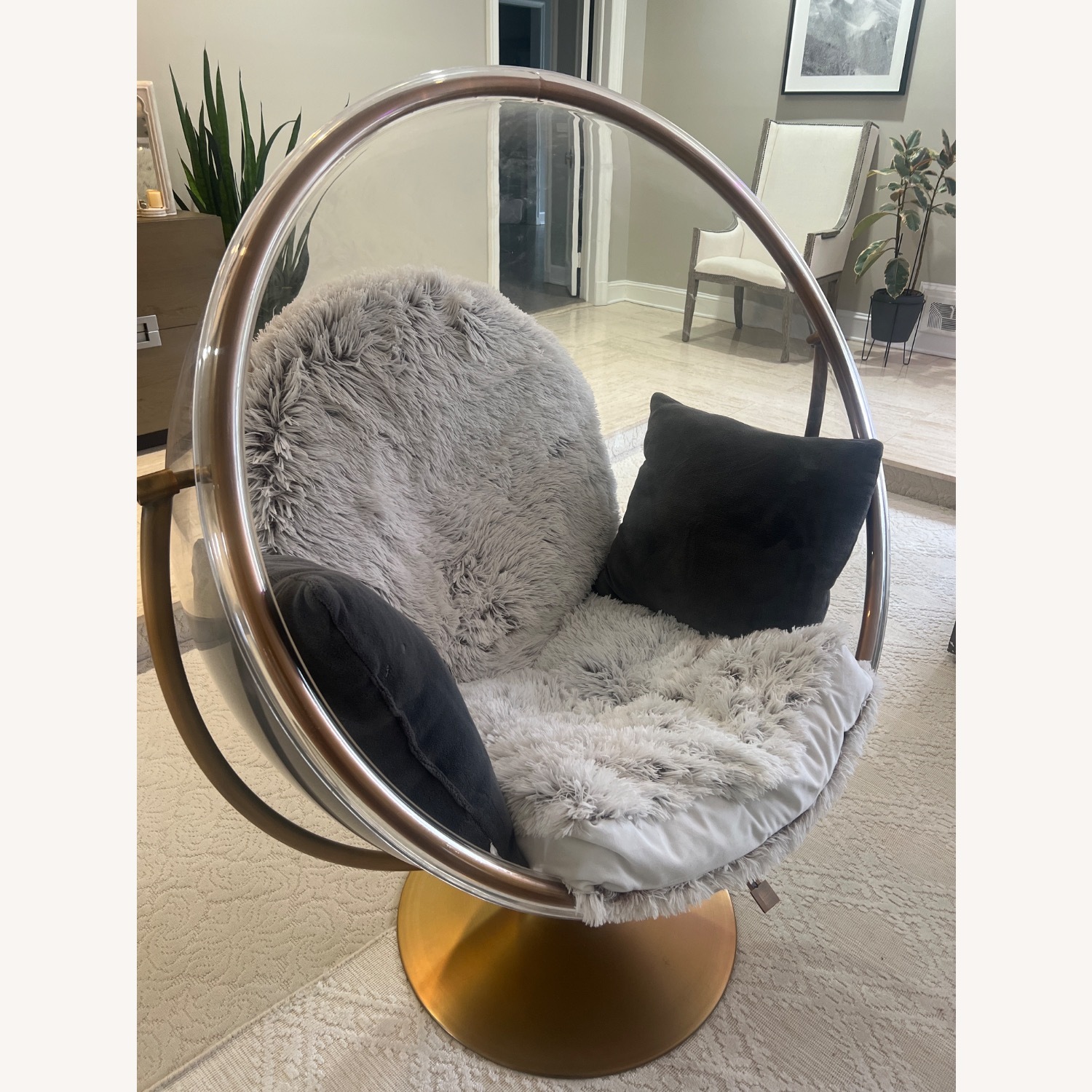 Restoration Hardware Mina Acrylic Ball Chair - image-3