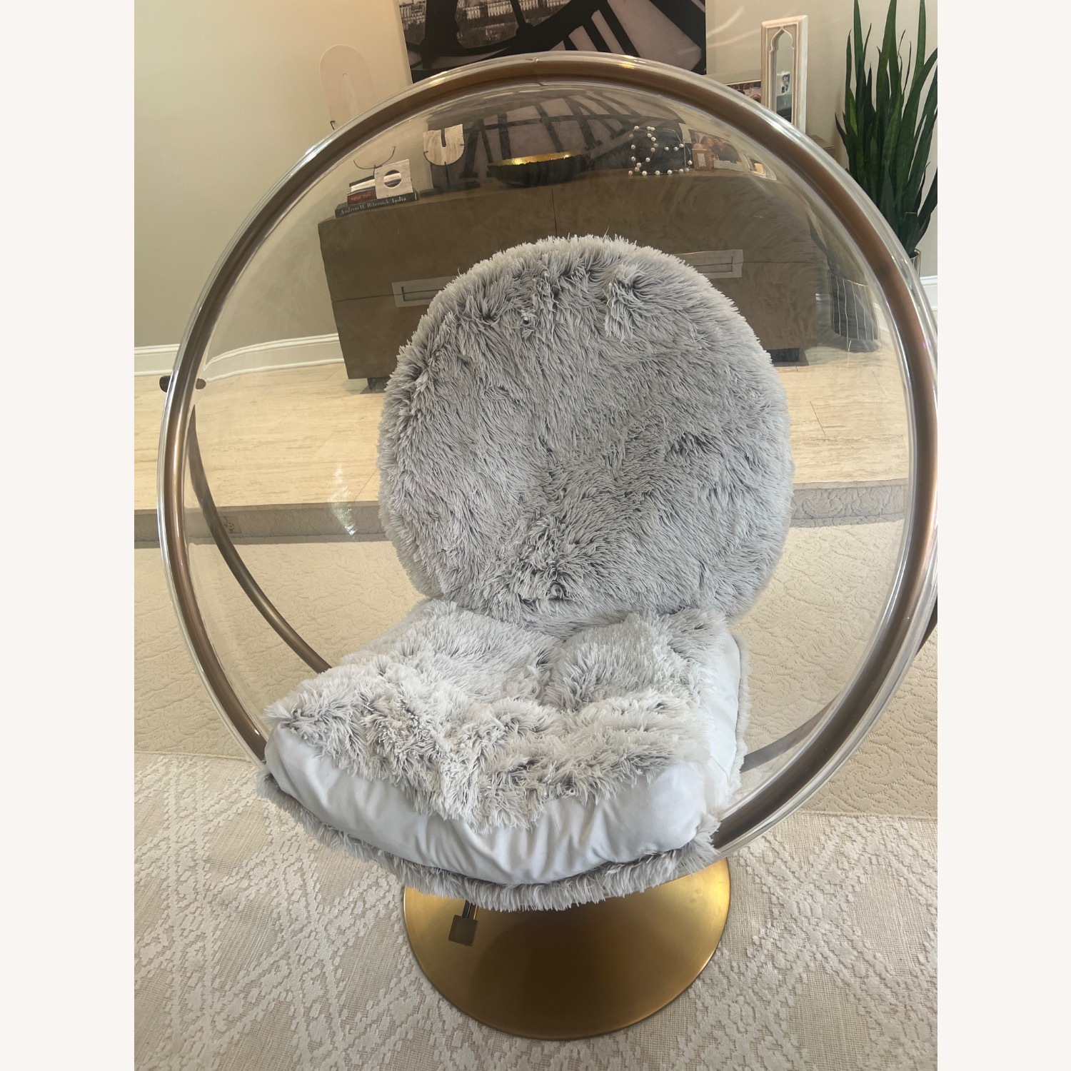 Restoration Hardware Mina Acrylic Ball Chair - image-6