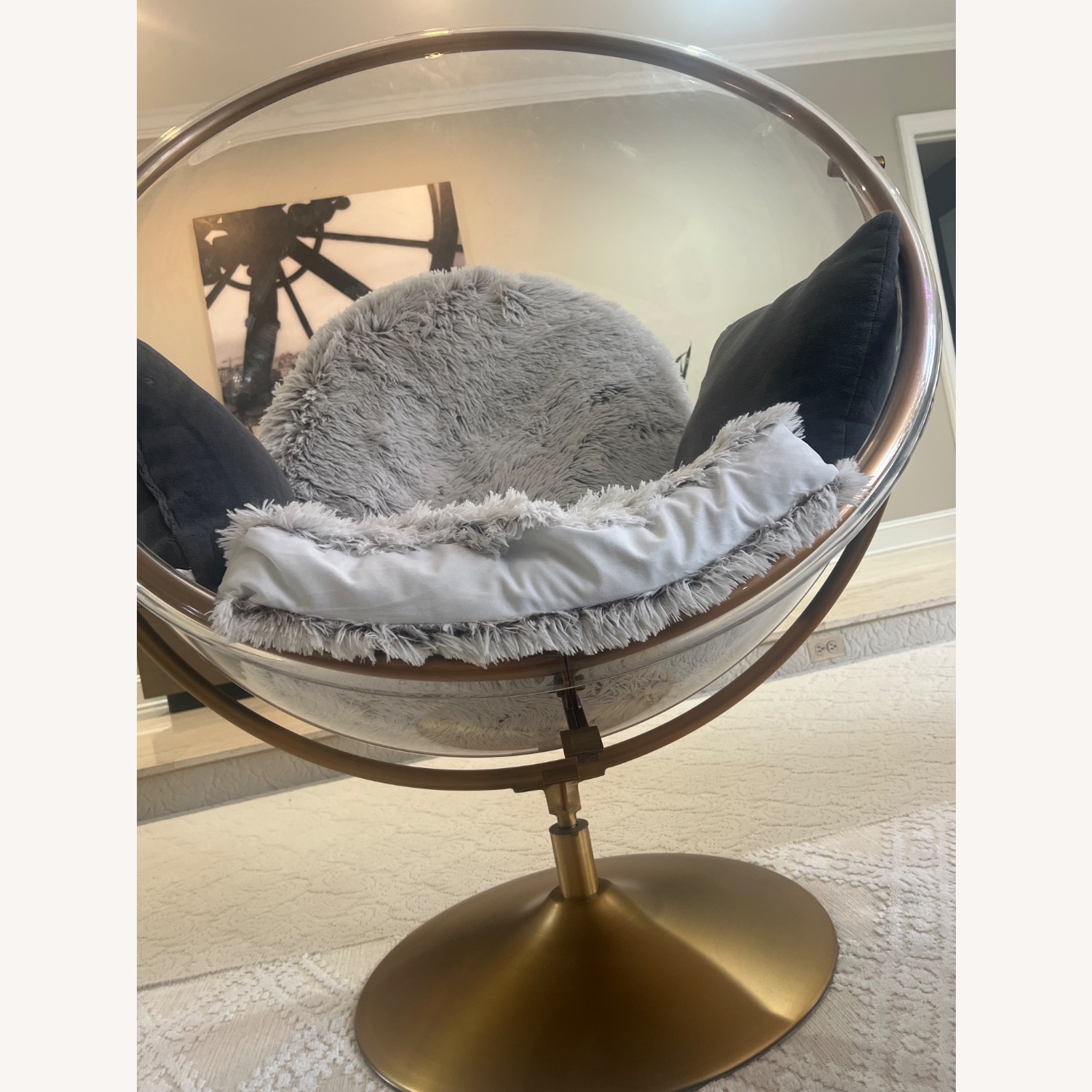 Restoration Hardware Mina Acrylic Ball Chair - image-5