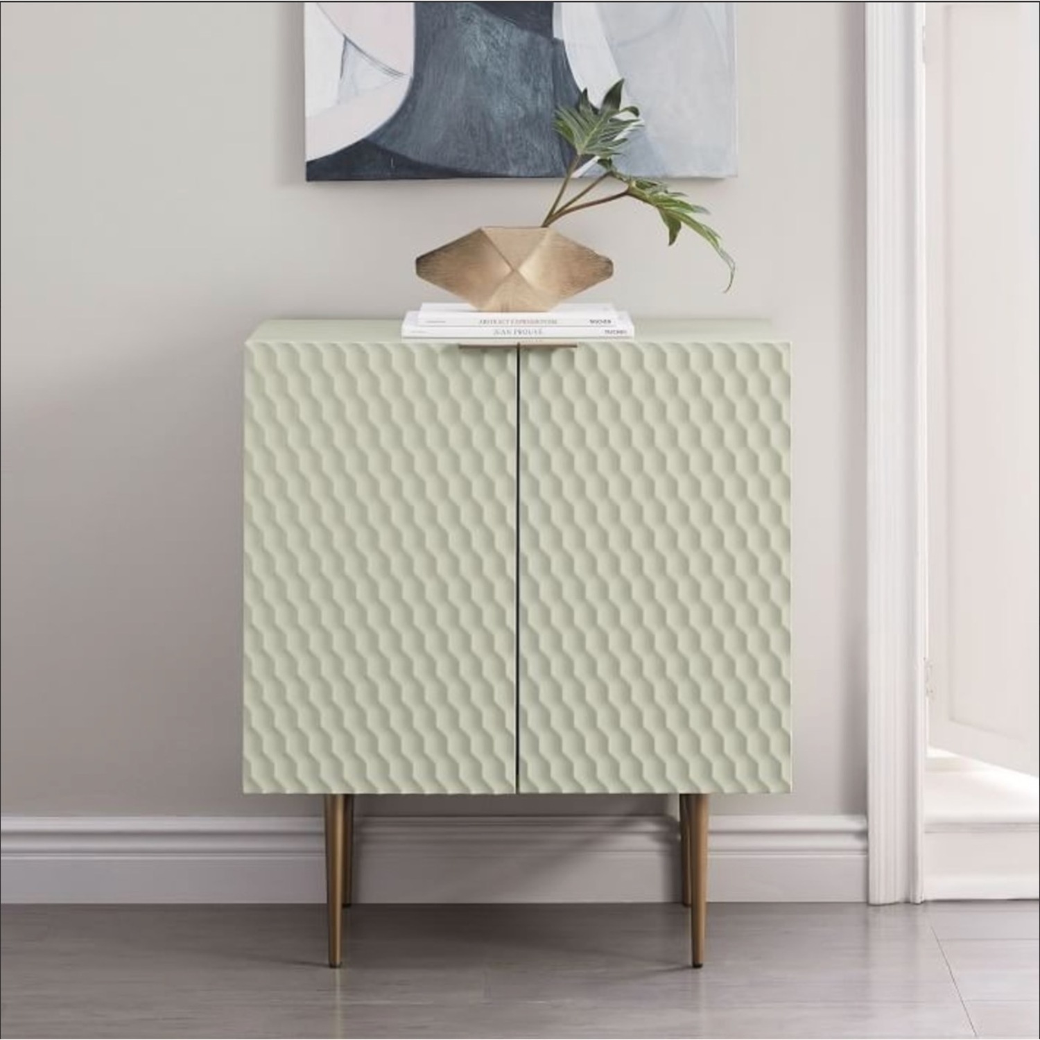 West Elm Audrey Cabinet, Parchment, Lacquer - image-4