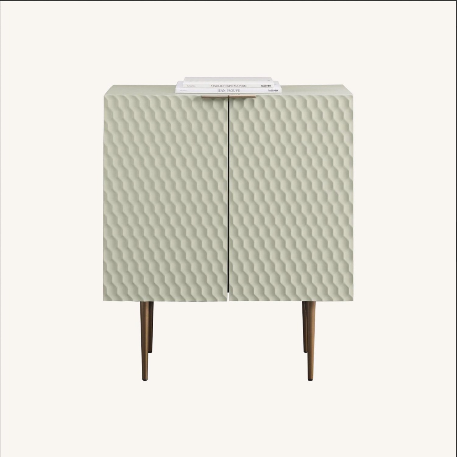 West Elm Audrey Cabinet, Parchment, Lacquer - image-1