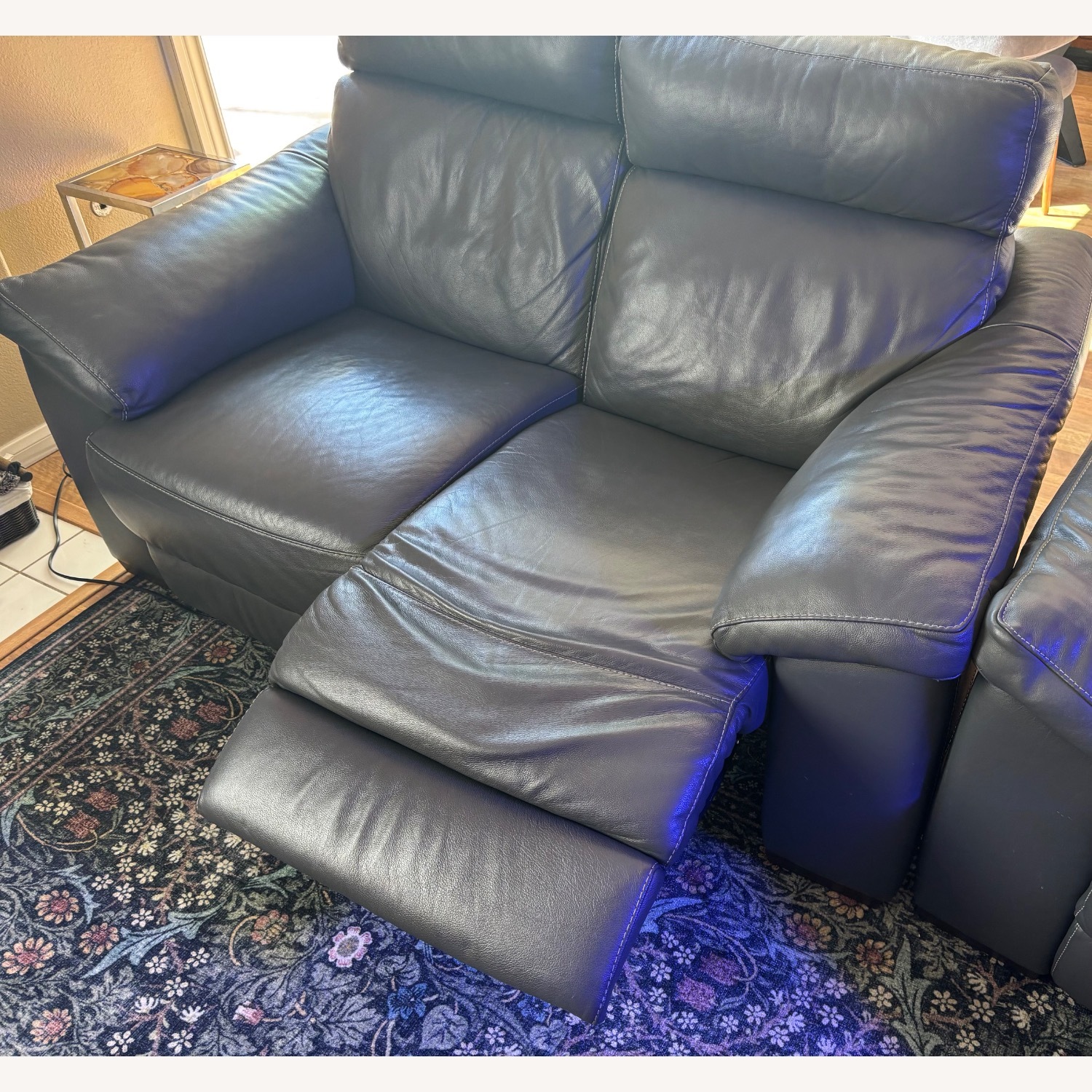 Natuzzi Estremo Leather Loveseat - image-2