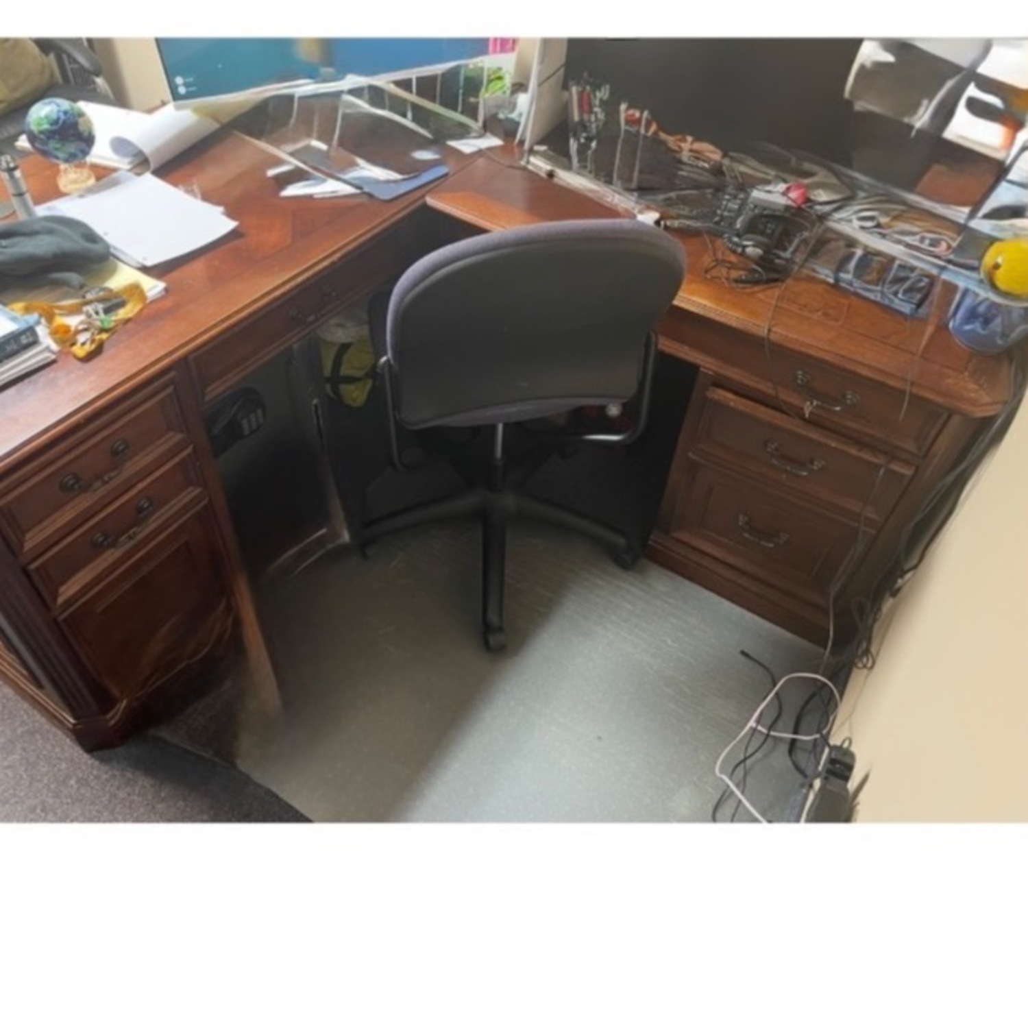 Whalen Furniture Regency L-shaped Executive Desk - image-1