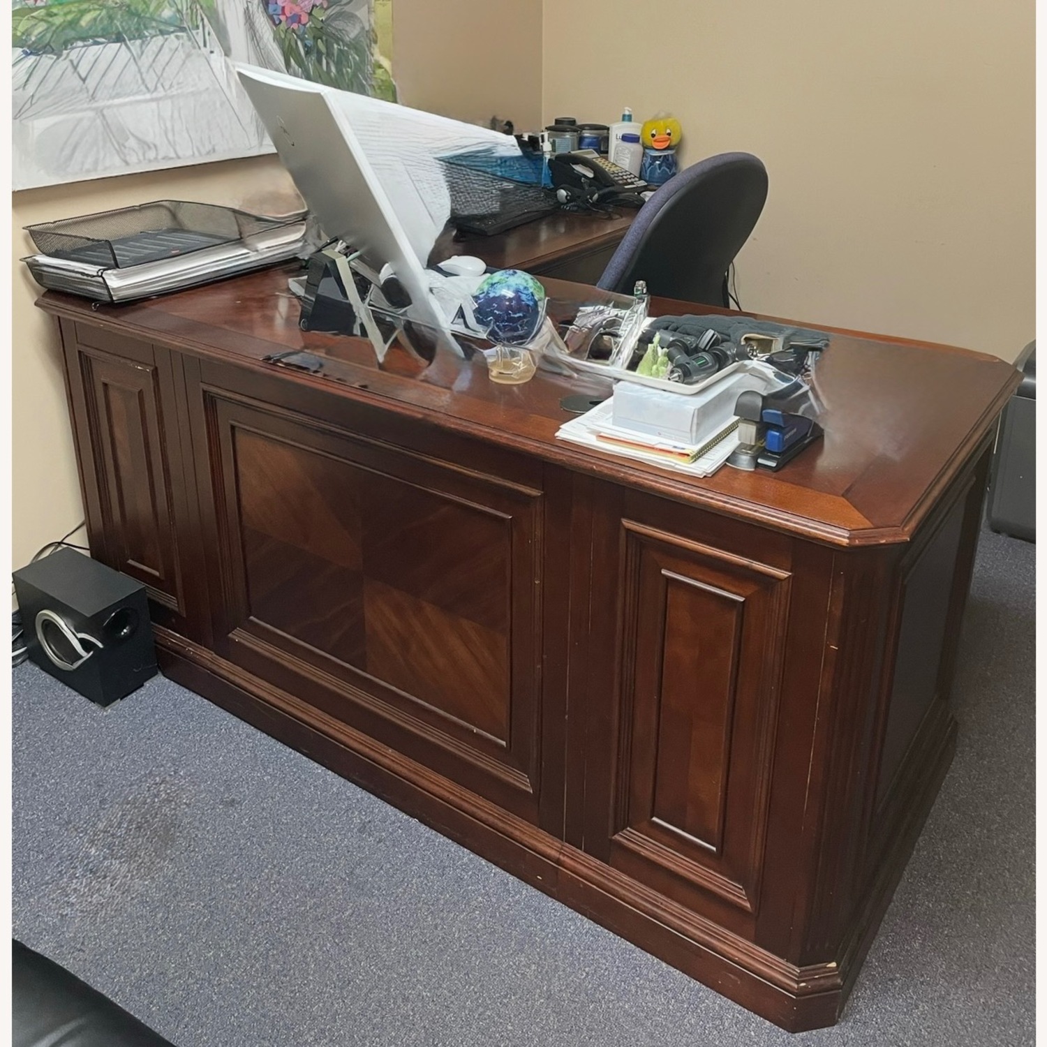 Whalen Furniture Regency L-shaped Executive Desk - image-0