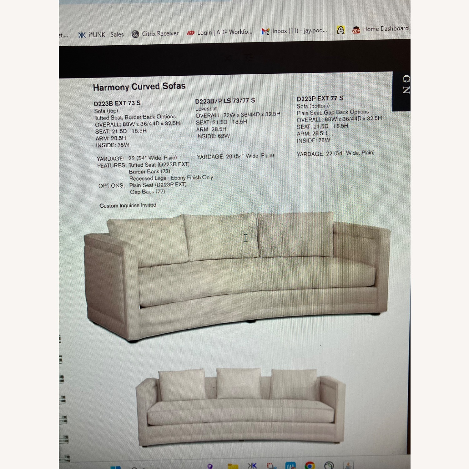 Kravet Harmony Designer Sofa - image-3