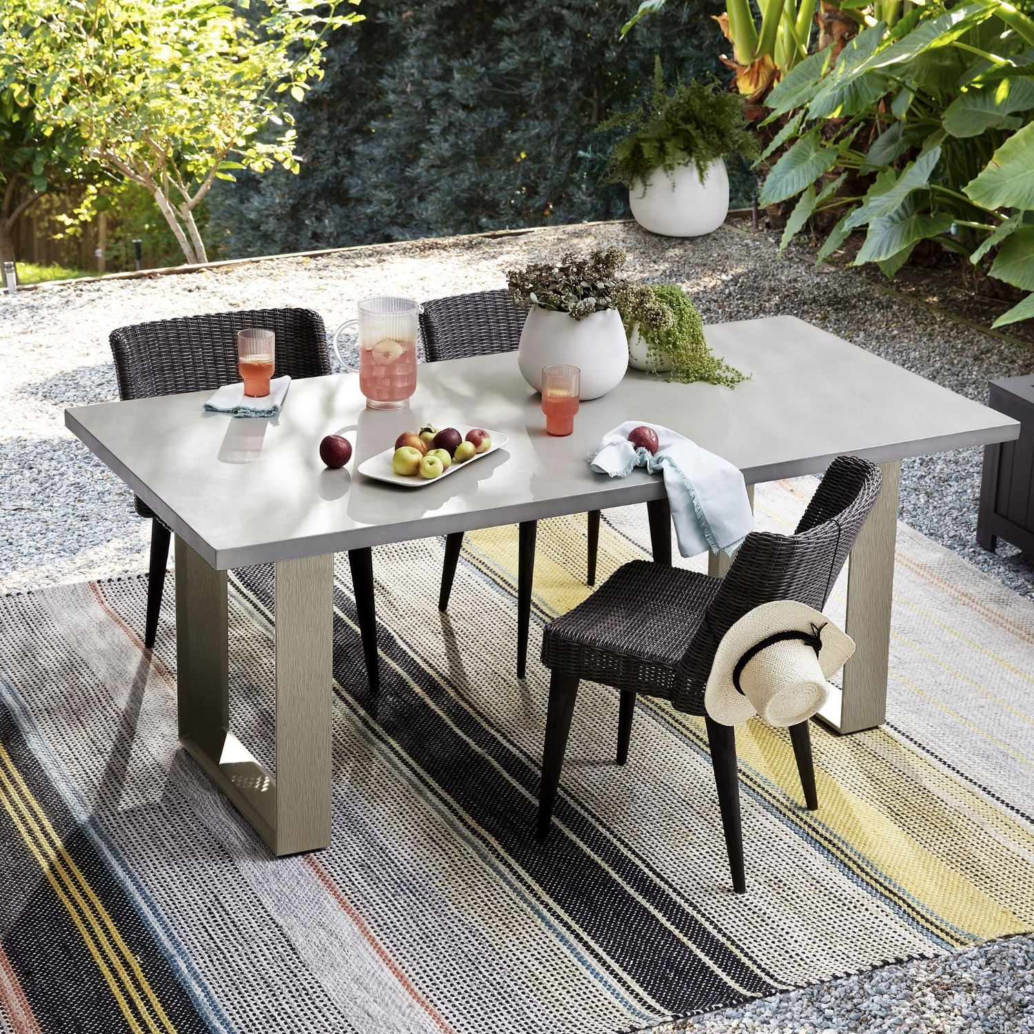 West Elm Ombre Pop Outdoor Performance Rug 5X8 - image-1