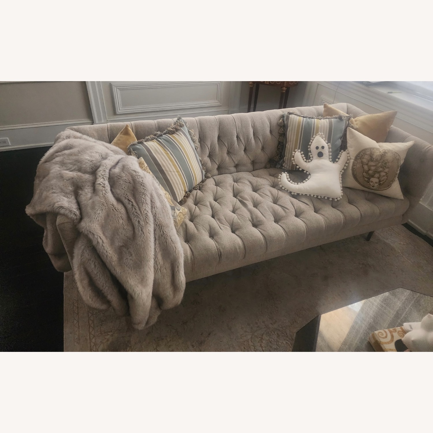 West Elm Modern Chesterfield 79" Sofa - image-2