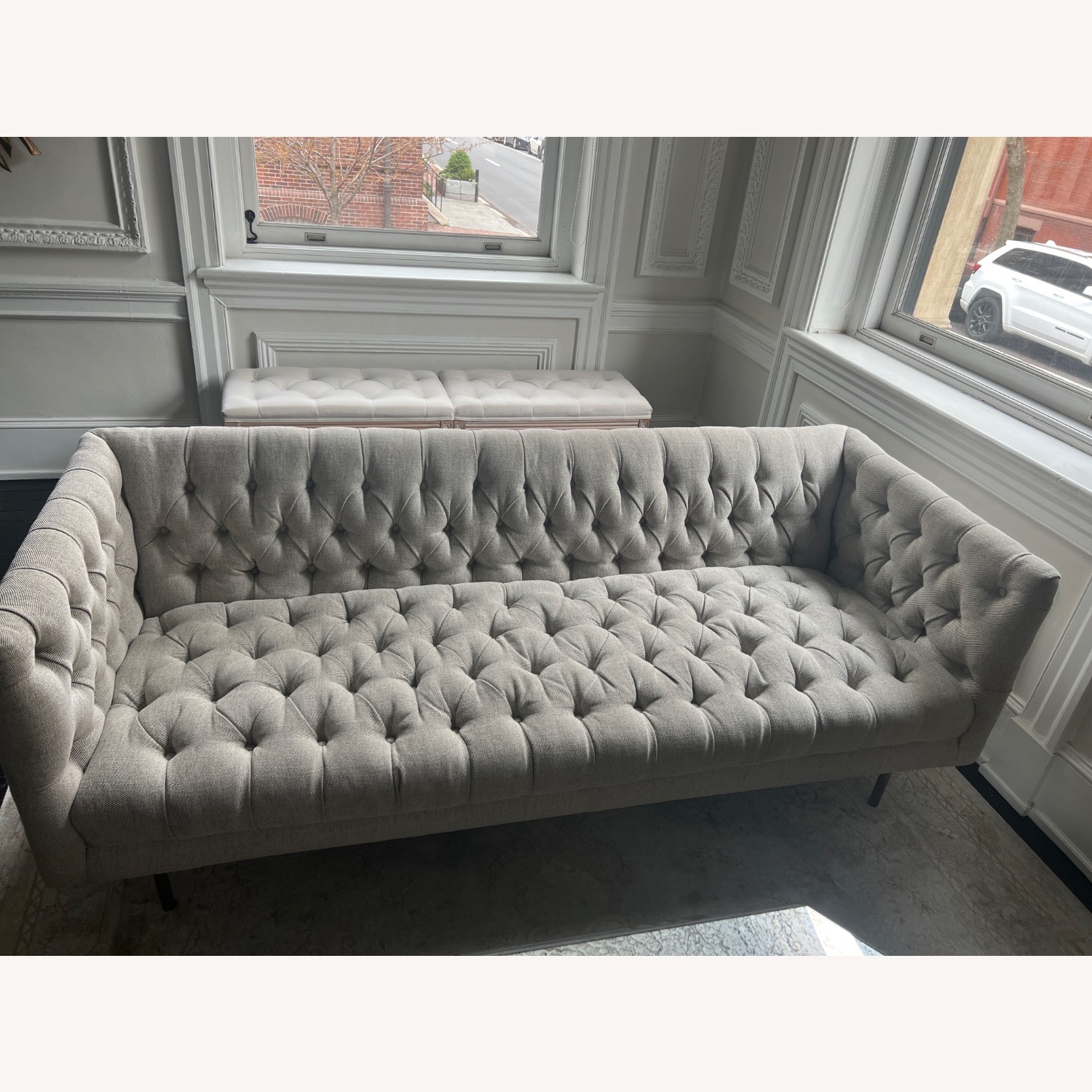 West Elm Modern Chesterfield 79" Sofa - image-0