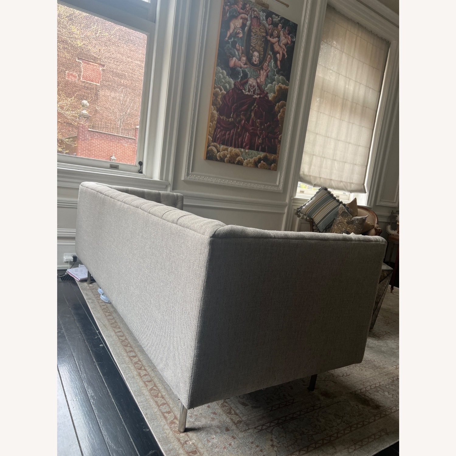 West Elm Modern Chesterfield 79" Sofa - image-6