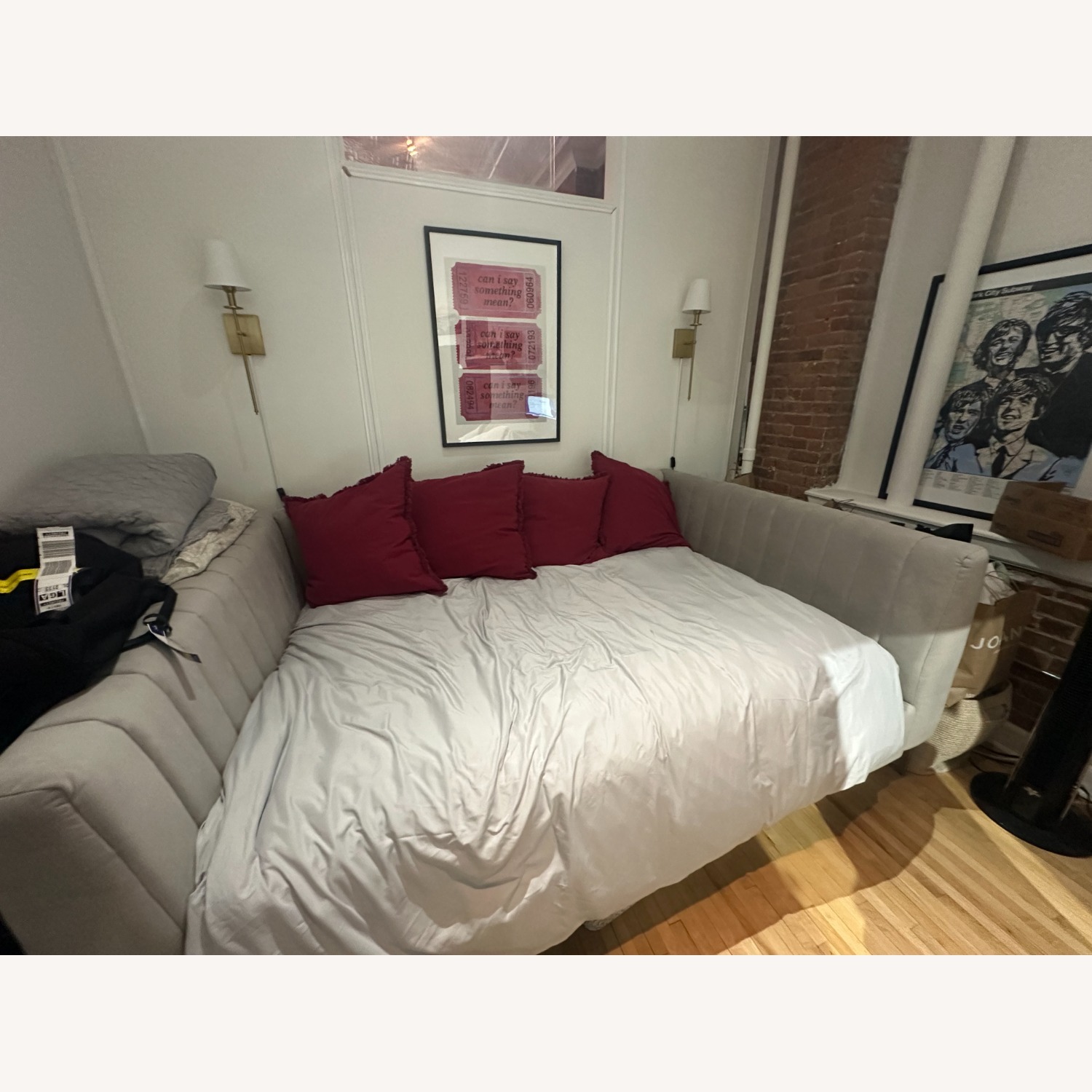 Pottery Barn Avalon Channel Stitch Upholstered Daybed - image-2