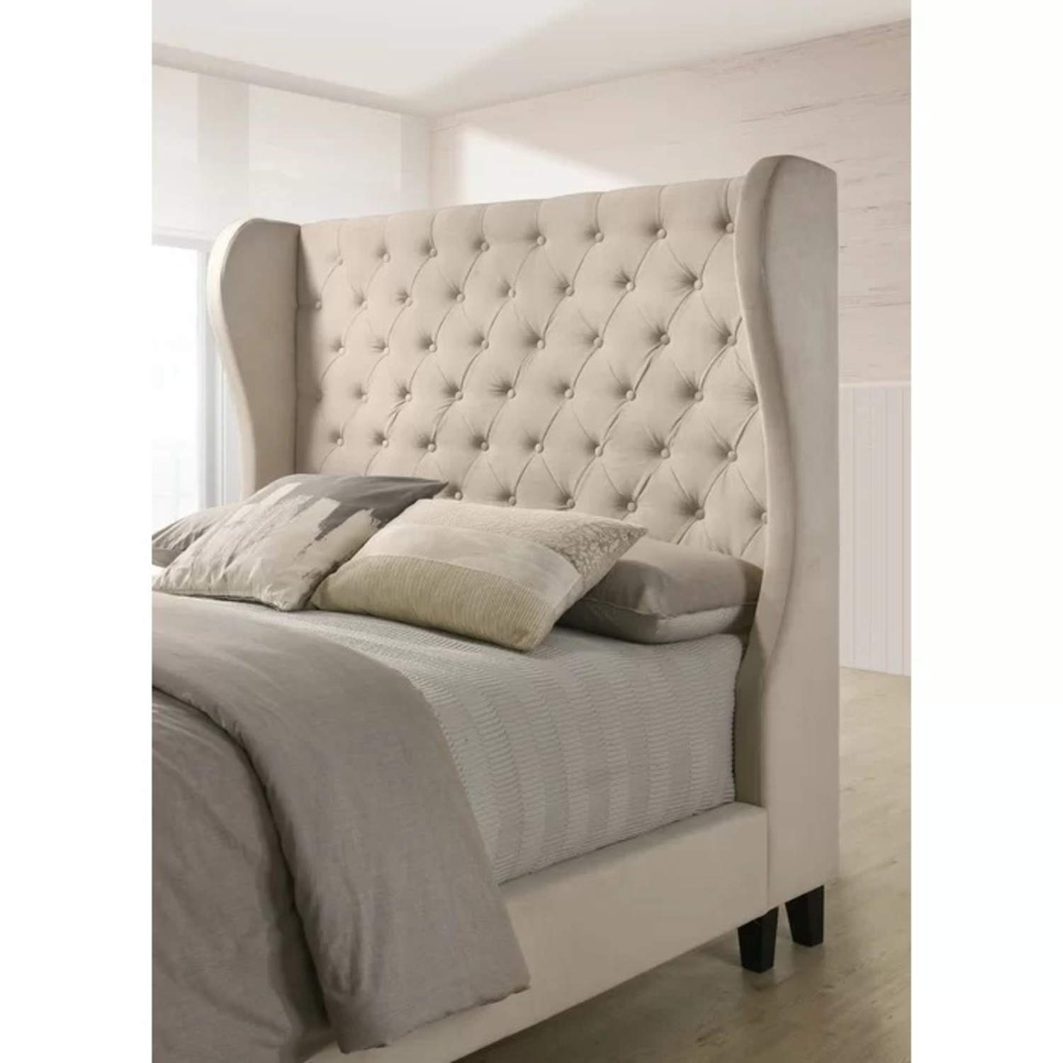 Winfree Upholstered Wingback Bed - image-5