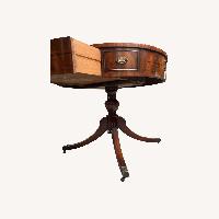 Vintage Mahogany Leather Top Drum