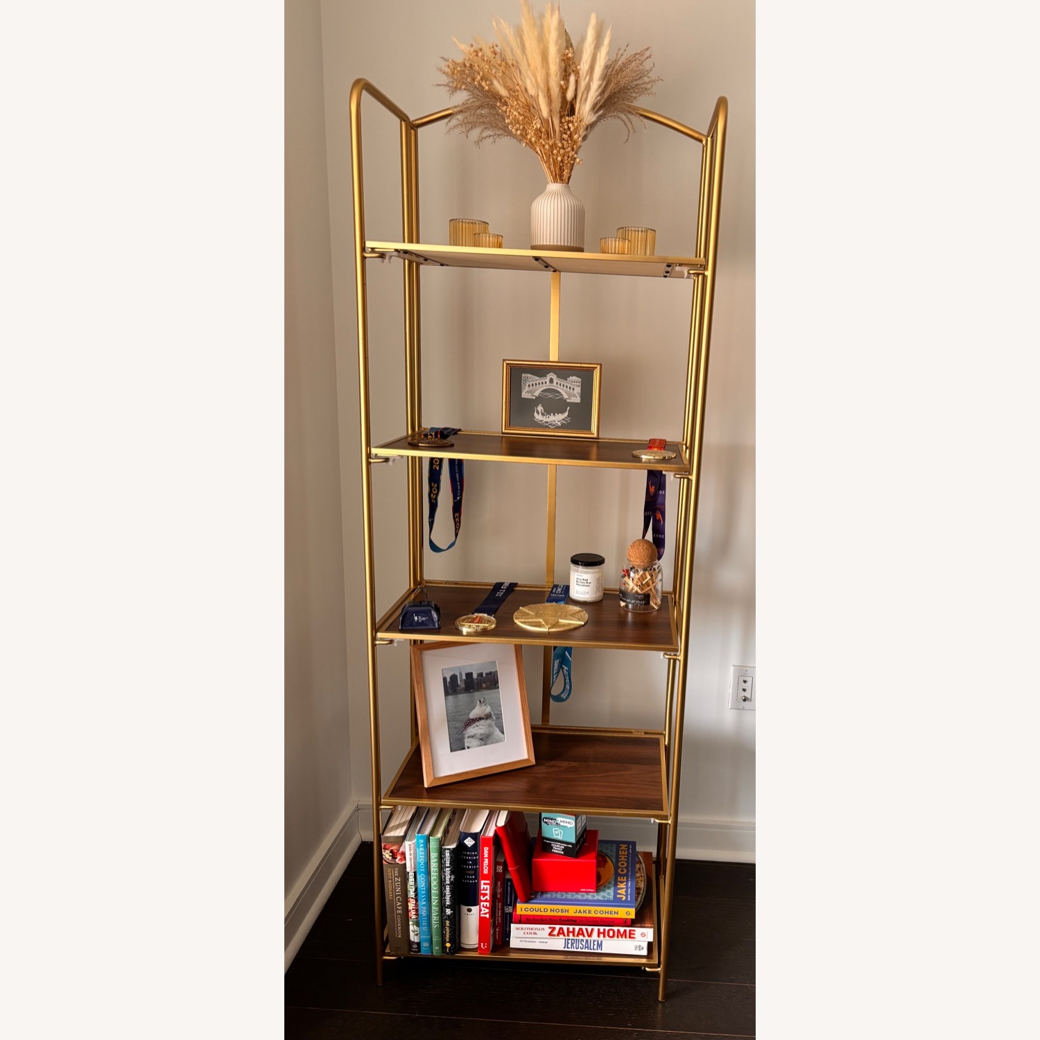 Wayfair Lejon No Assembly Folding Etagere Bookcase - image-1