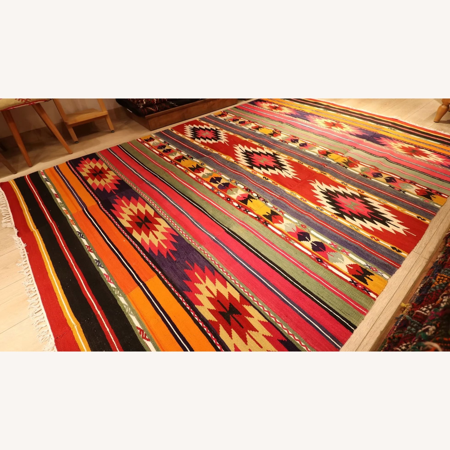 Southwestern Style Bohemian Geometric Kilim - image-3