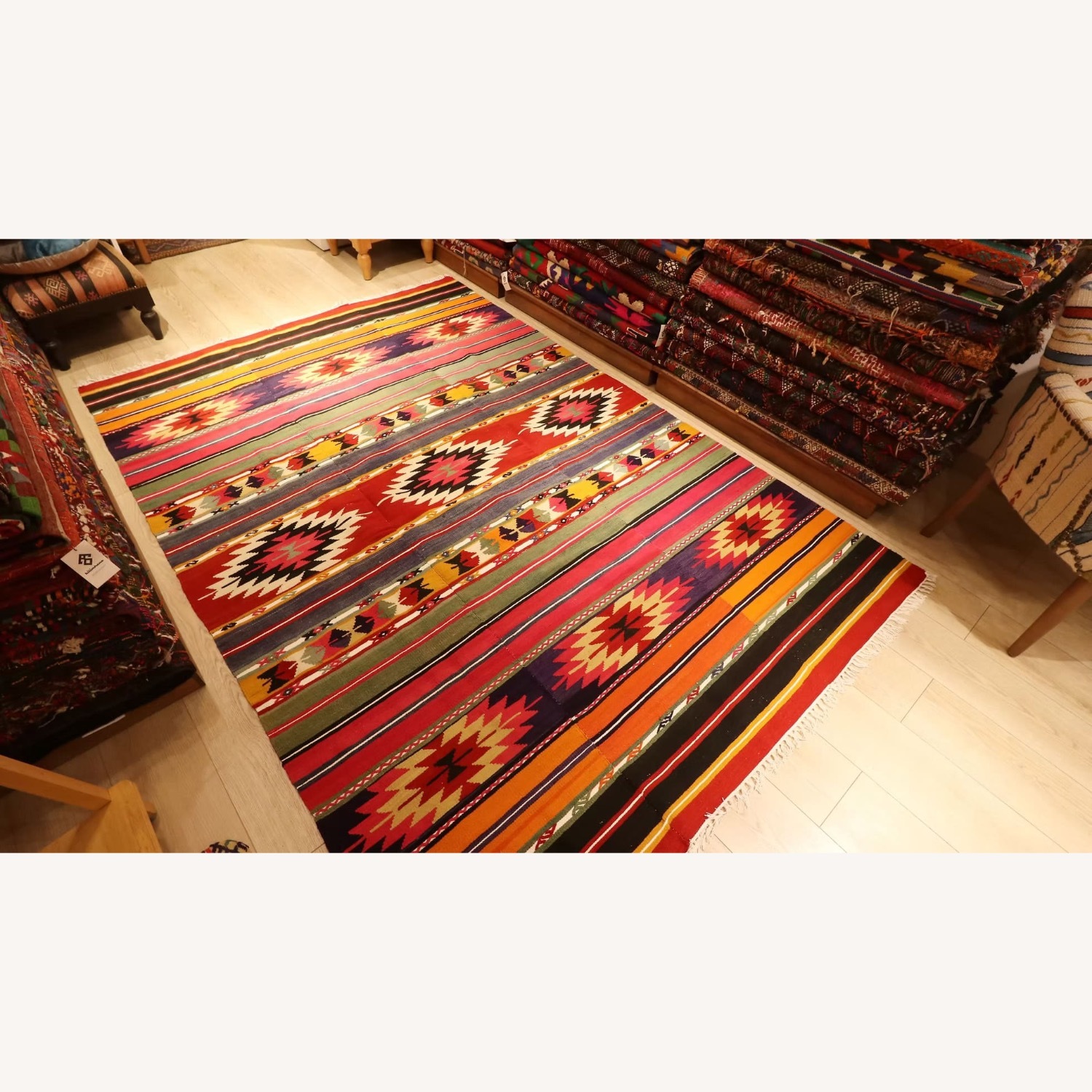Southwestern Style Bohemian Geometric Kilim - image-2