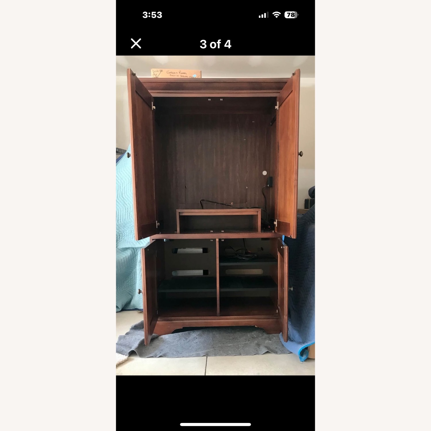 Solid Cherry Wood TV / Multi-purpose Armoire - image-3