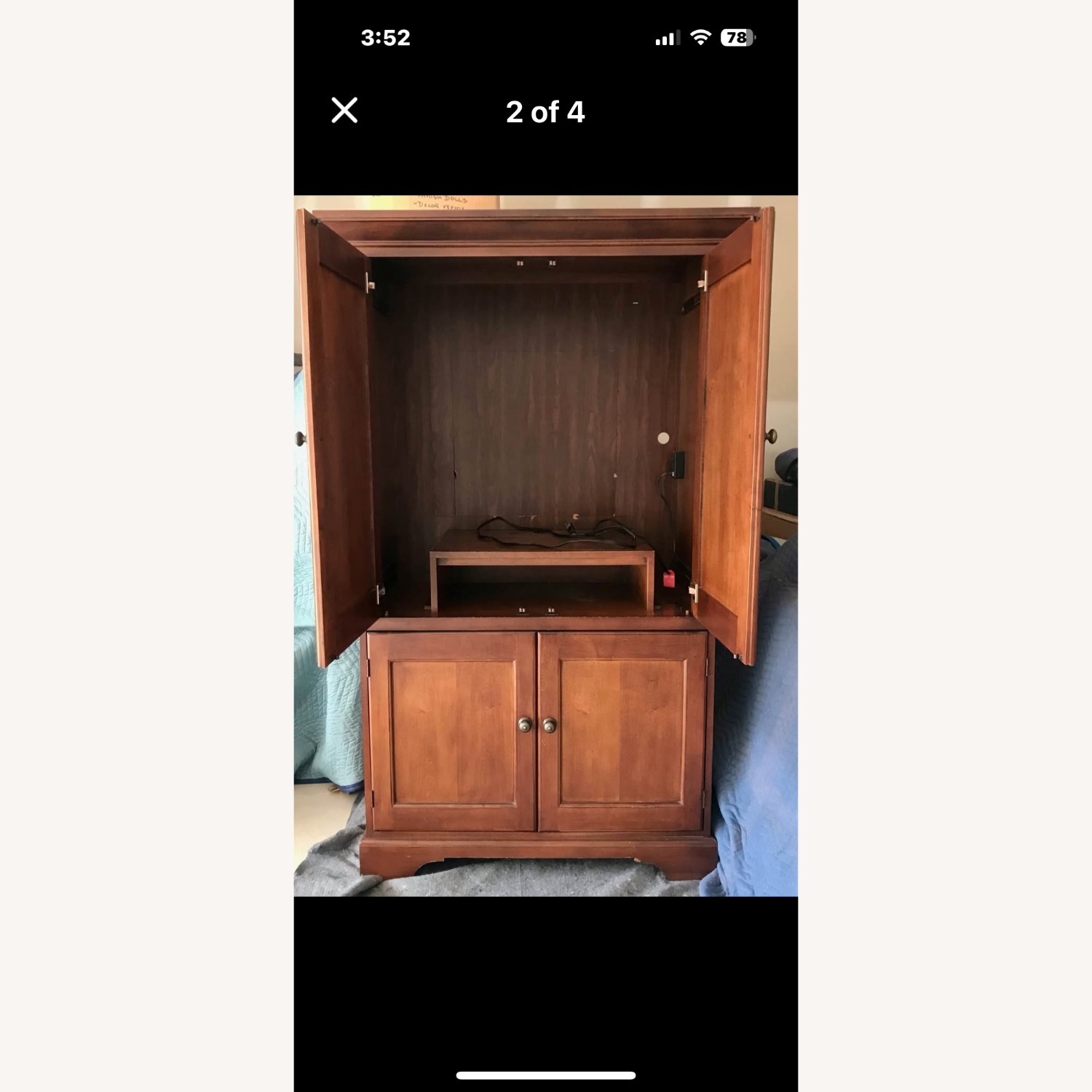 Solid Cherry Wood TV / Multi-purpose Armoire - image-2