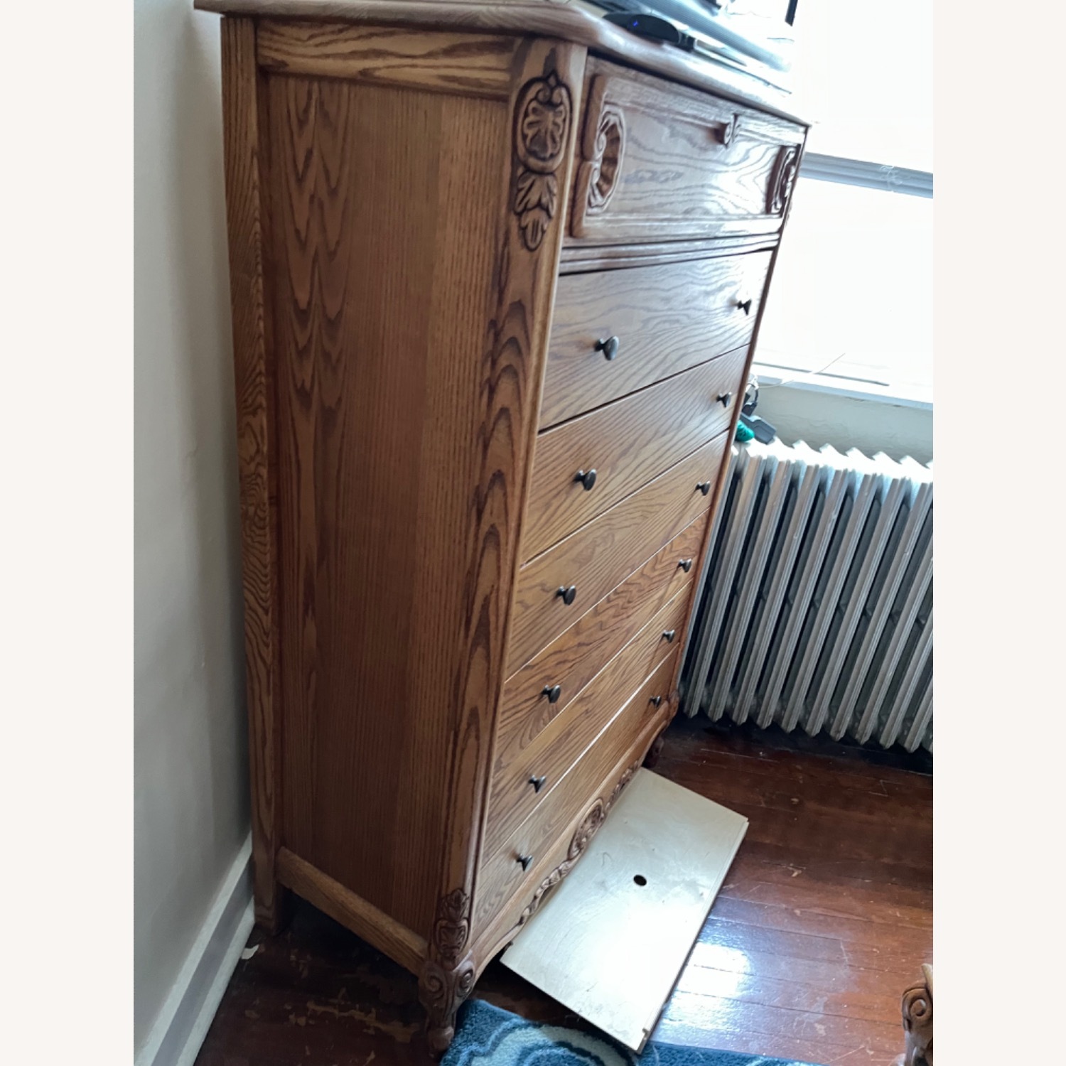 Bebe Oak 7 drawer Dresser W Secret Box - image-1