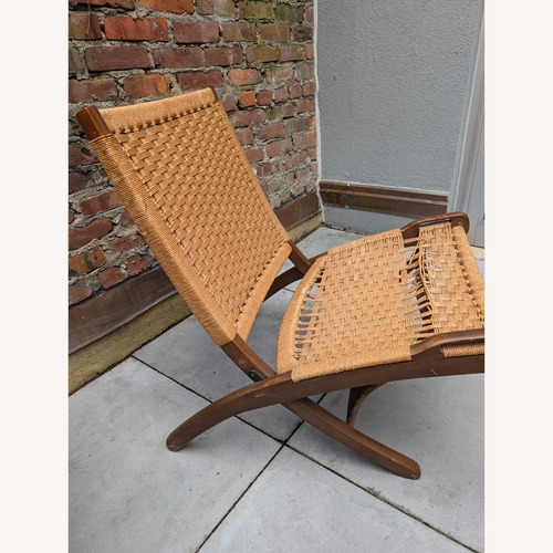 Used Hans Wegner-style Rope Folding Lounge Chair for sale on AptDeco