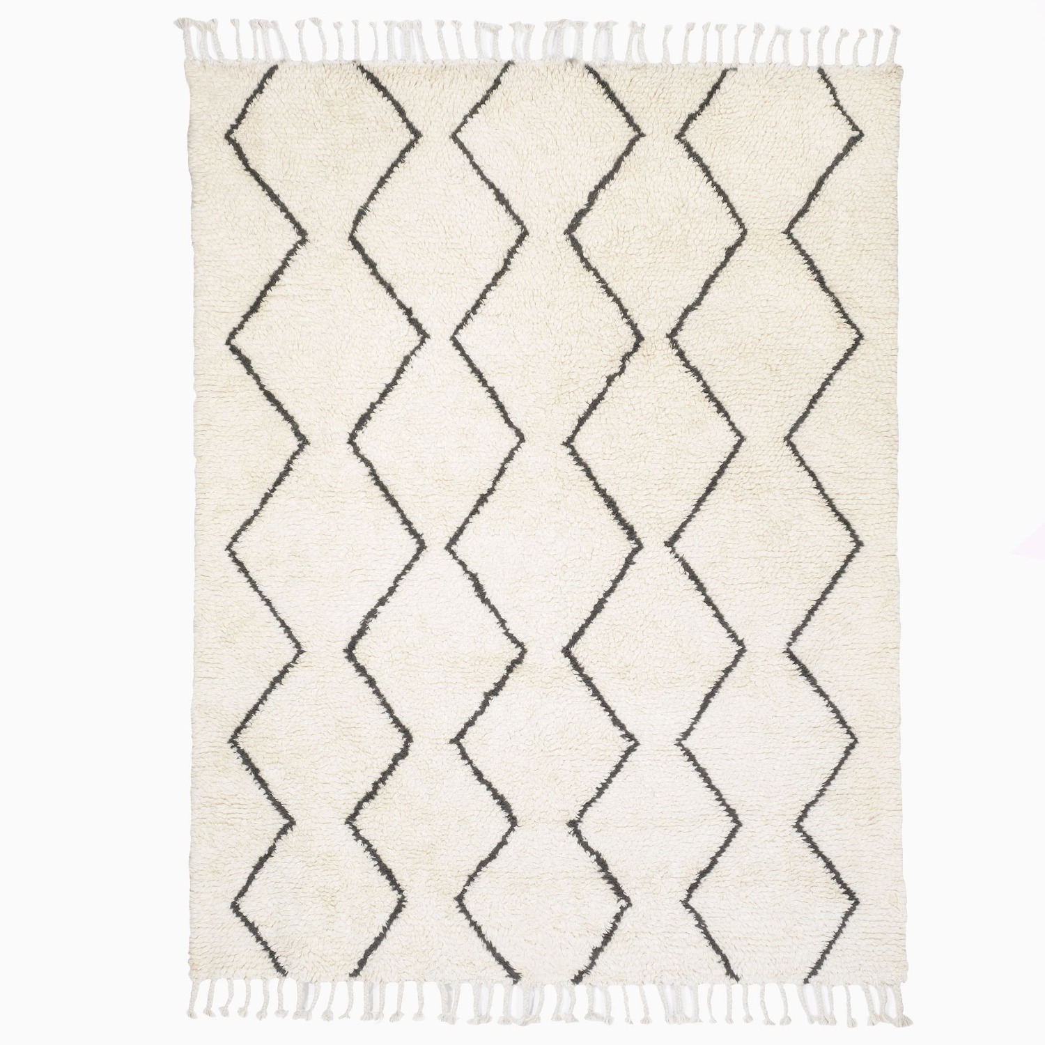 West Elm Souk Shag Wool Rug 6x9 - image-4