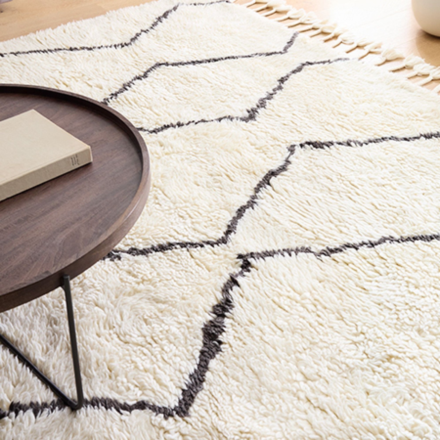 West Elm Souk Shag Wool Rug 6x9 - image-1