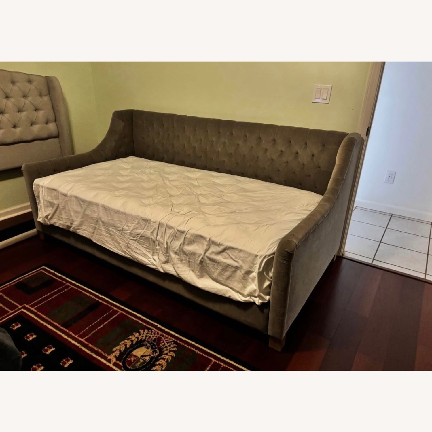 Restoration Hardware Devyn Tufted Daybed - Oak - image-4