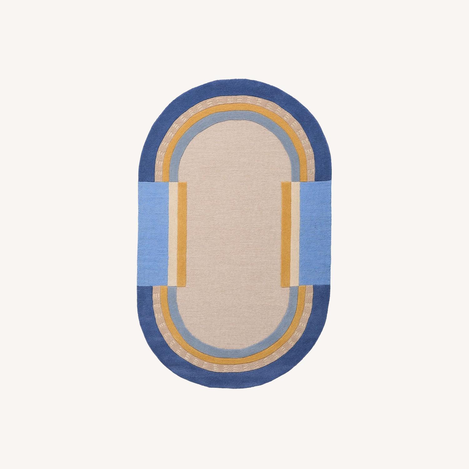 West Elm Varsity Track Rug 5x8 - AptDeco