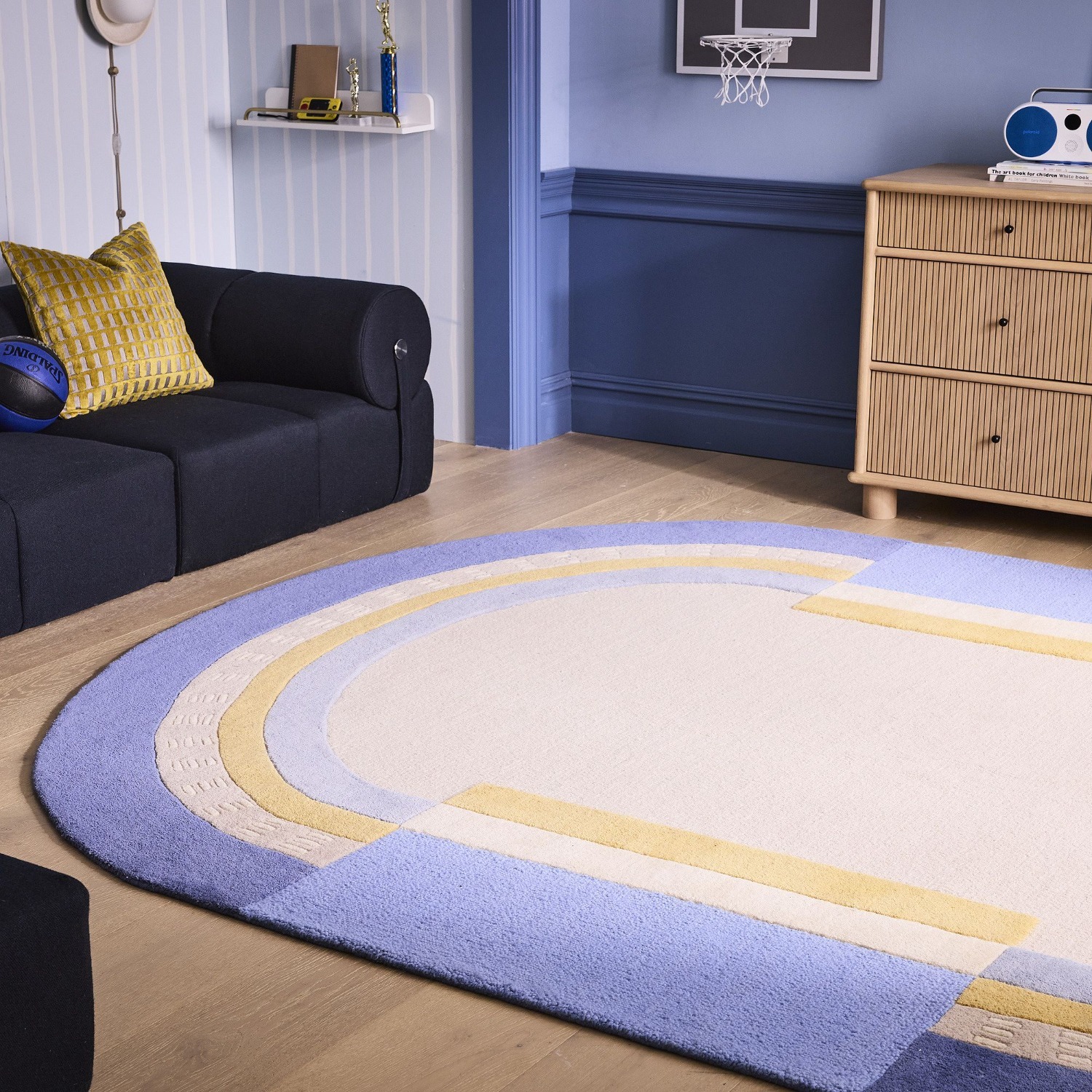 West Elm Varsity Track Rug 5x8 - image-3