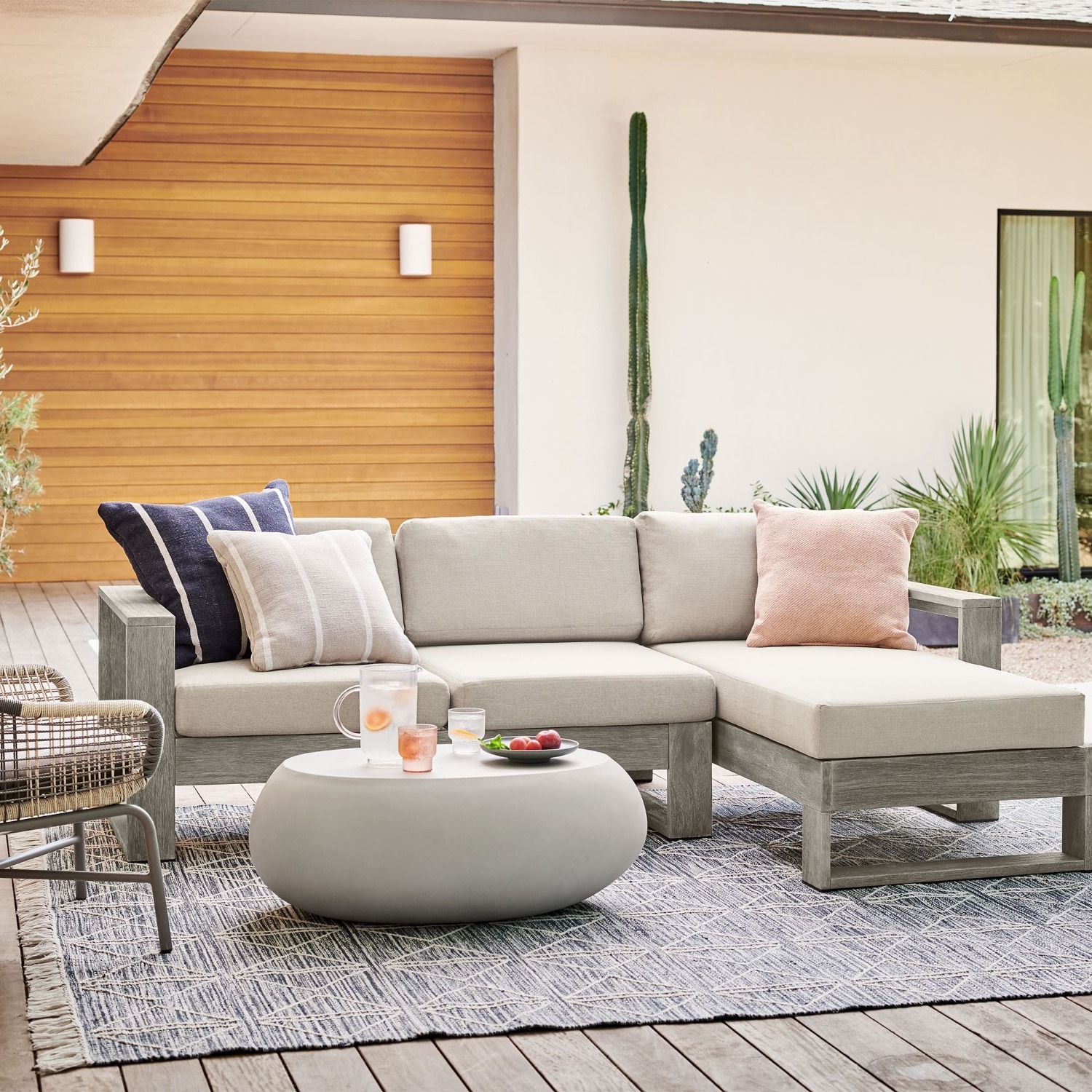 West Elm Reflected Diamonds Outdoor Rug 9x12 - image-3