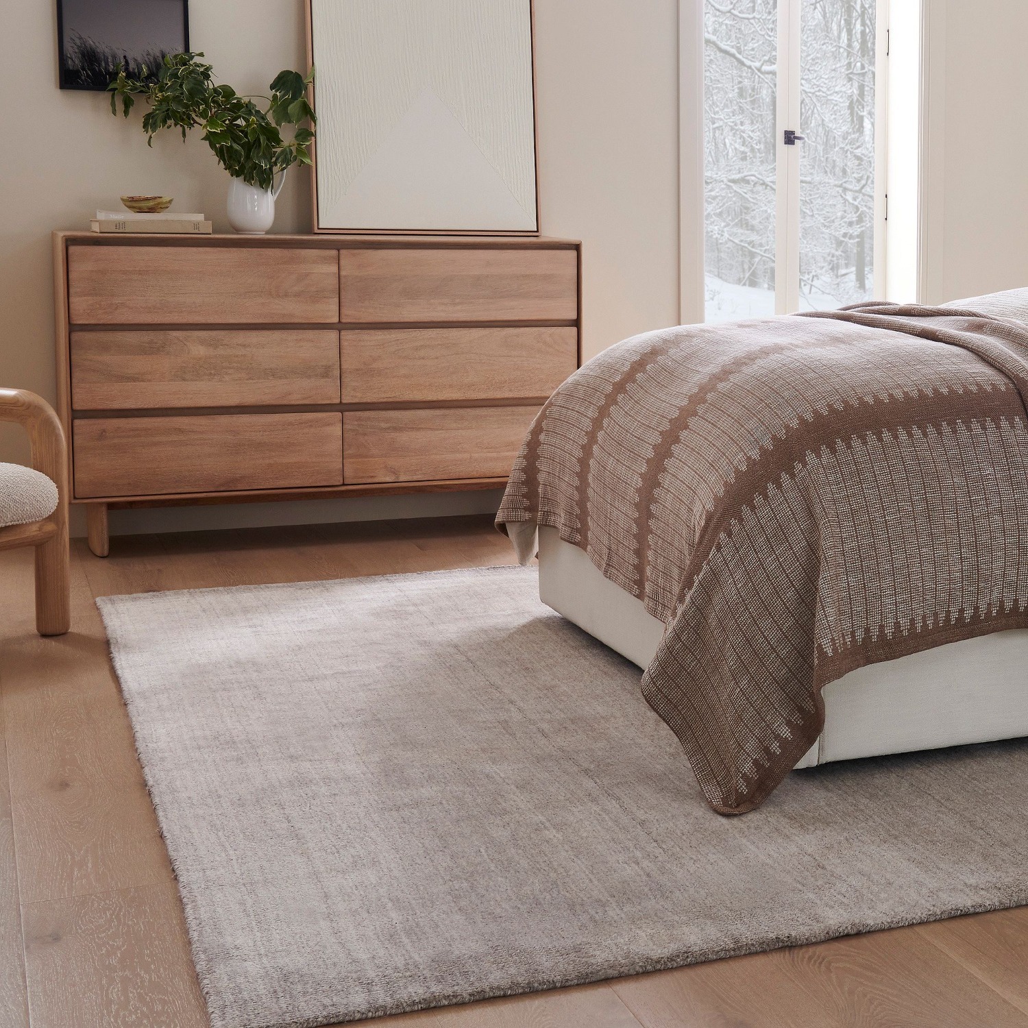 West Elm Hand-loomed Shine Rug 5X8 Blue Lagoon - image-4