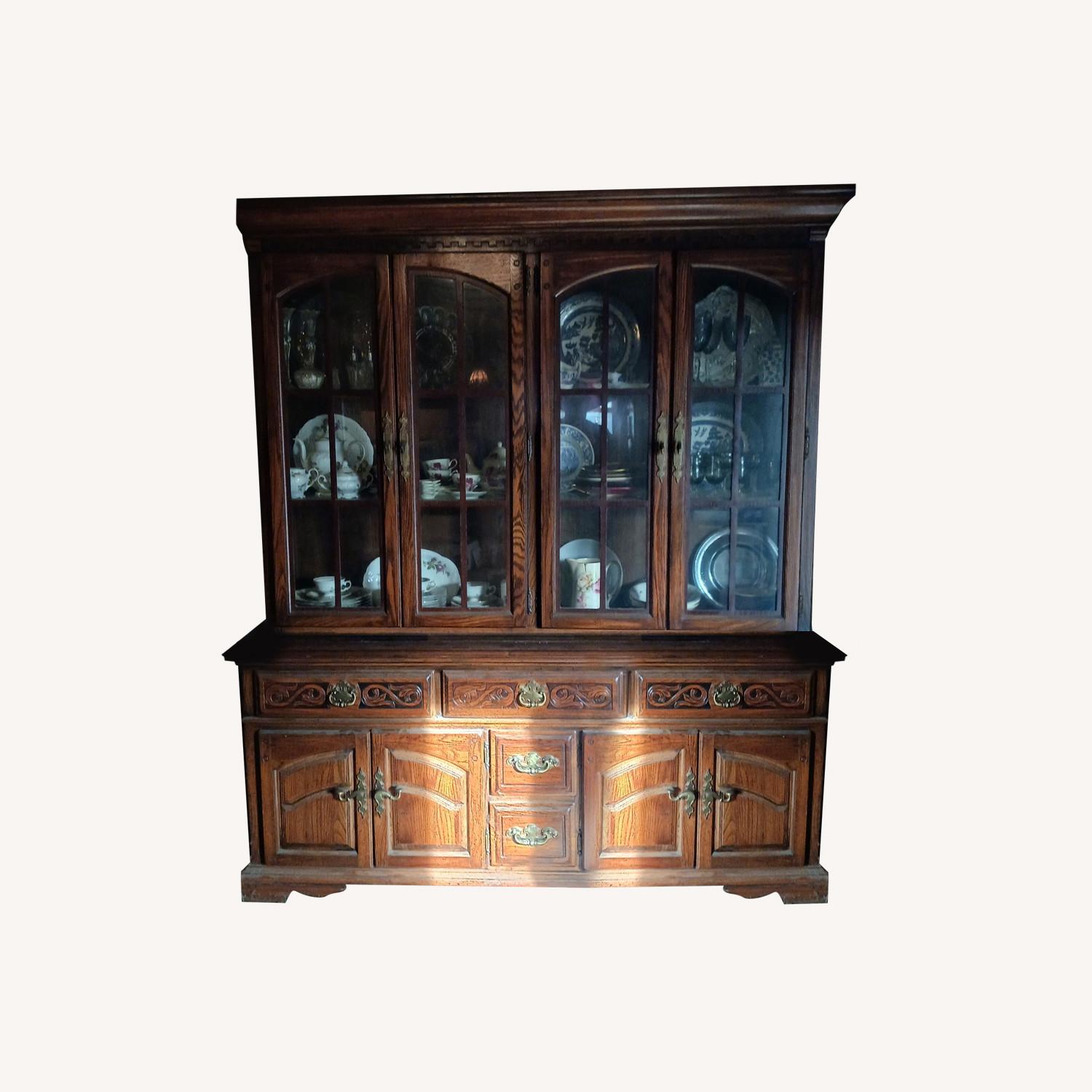 Vintage Wood Hutch - image-0