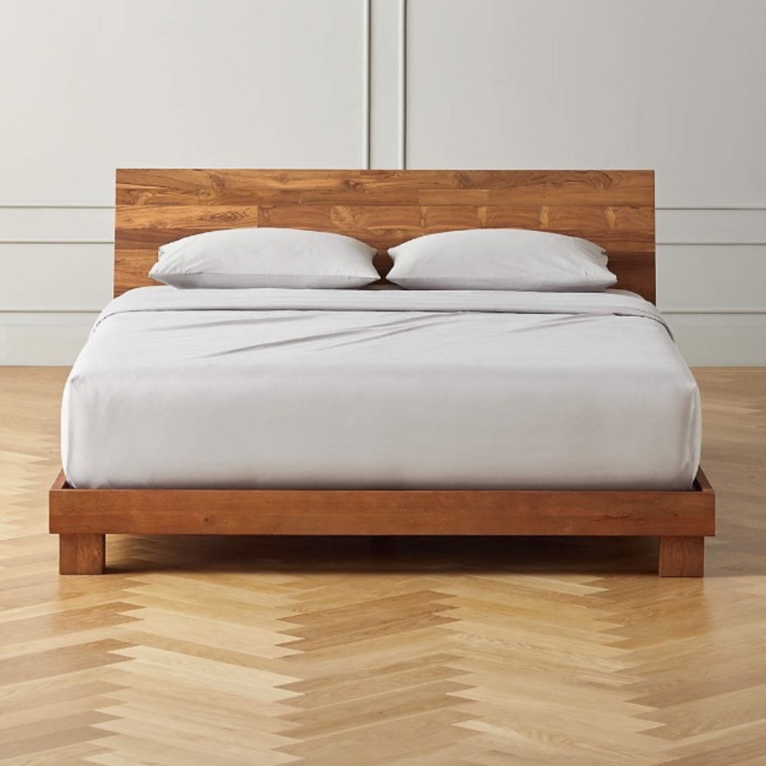 CB2 Dondra Teak Wood Queen Bed - image-1