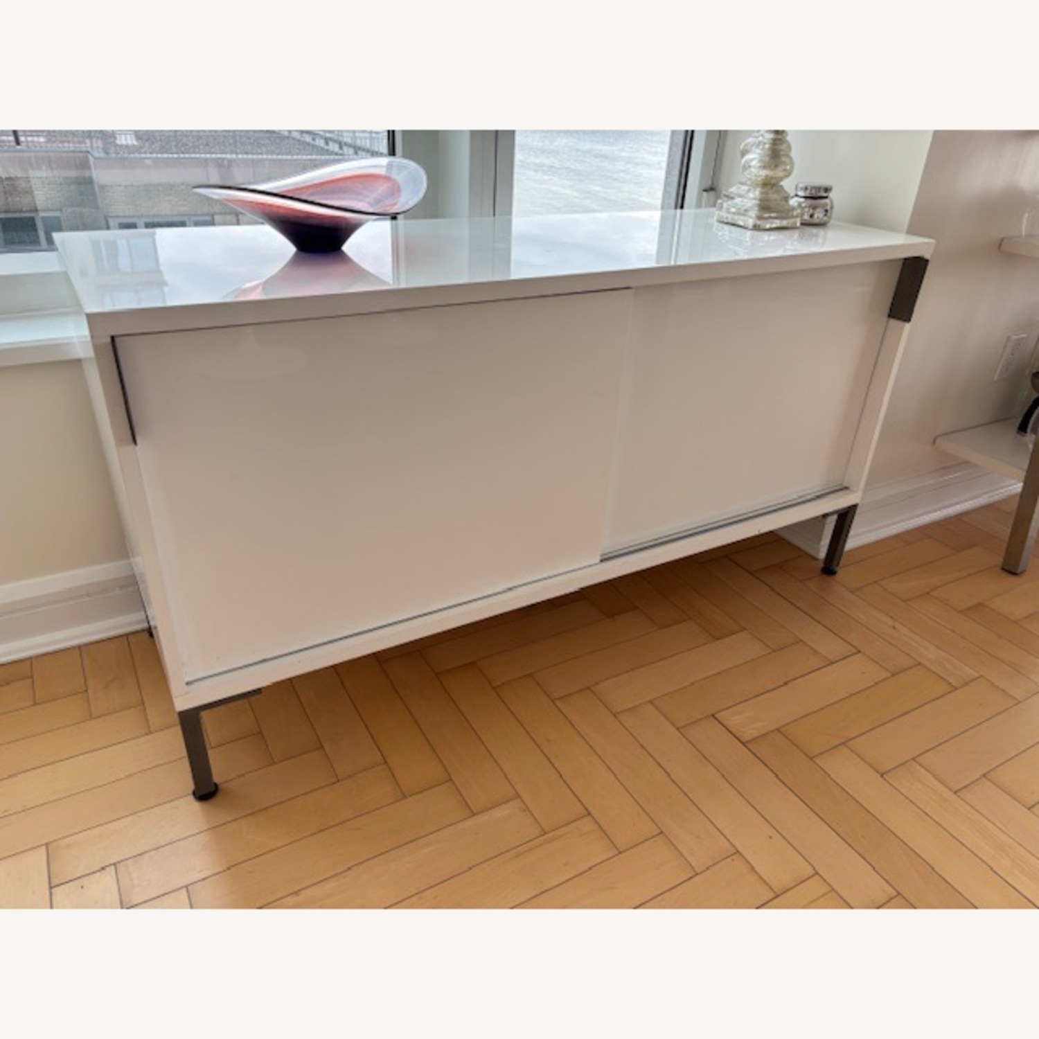 CB2 White Gloss Sideboard - image-1