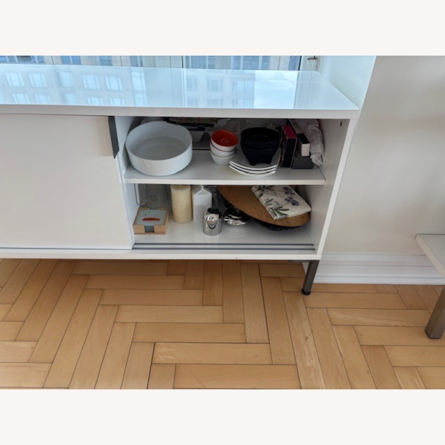 CB2 White Gloss Sideboard - image-3