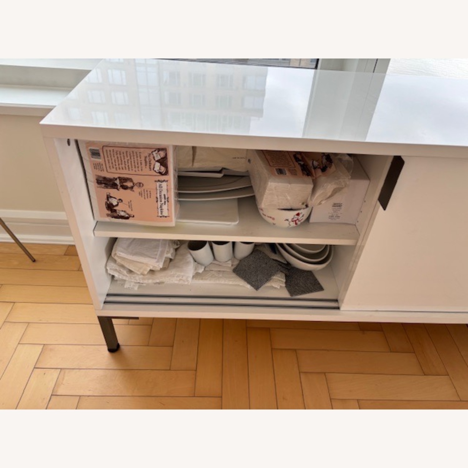 CB2 White Gloss Sideboard - image-4