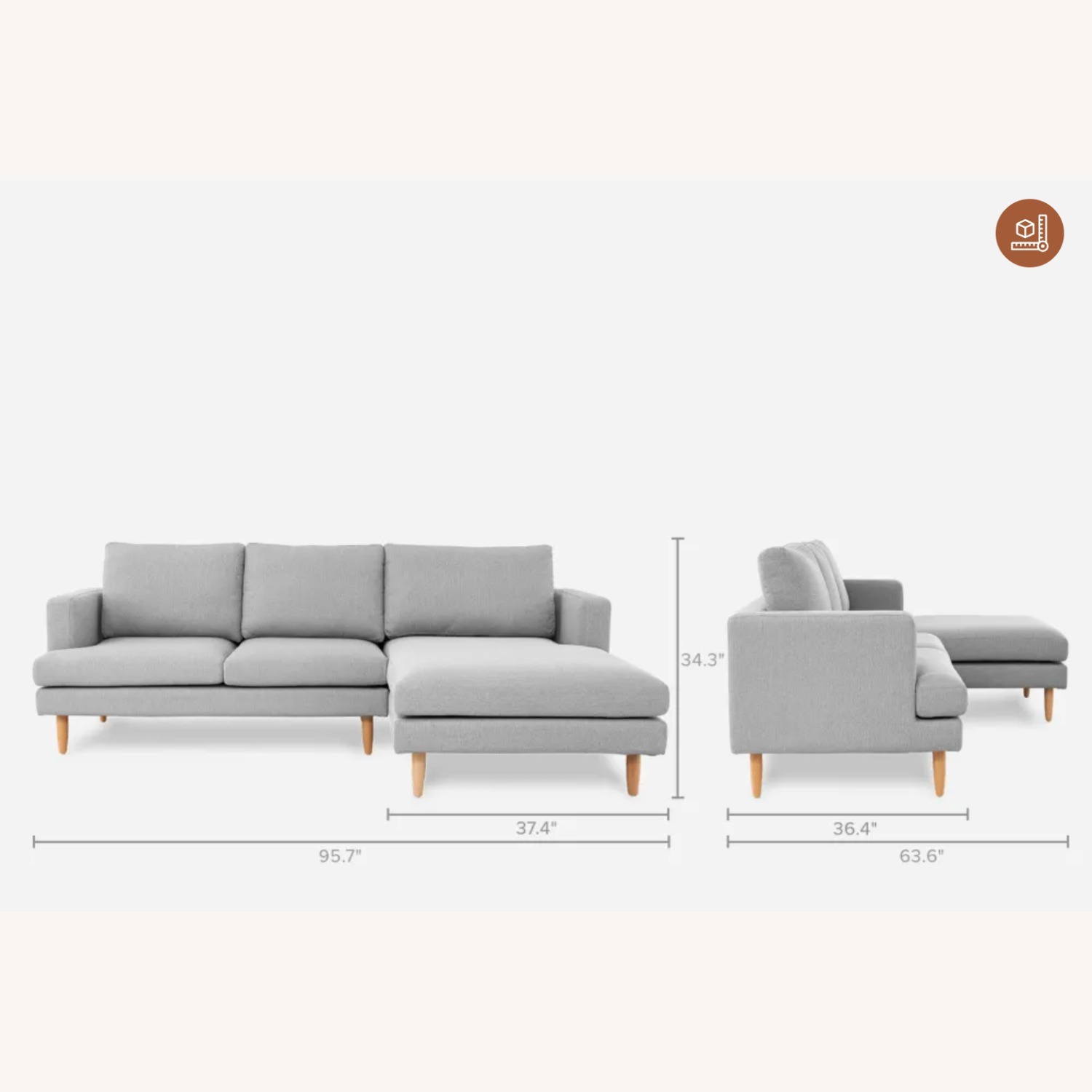 Castlry Tana Chaise Sectional Sofa - image-6