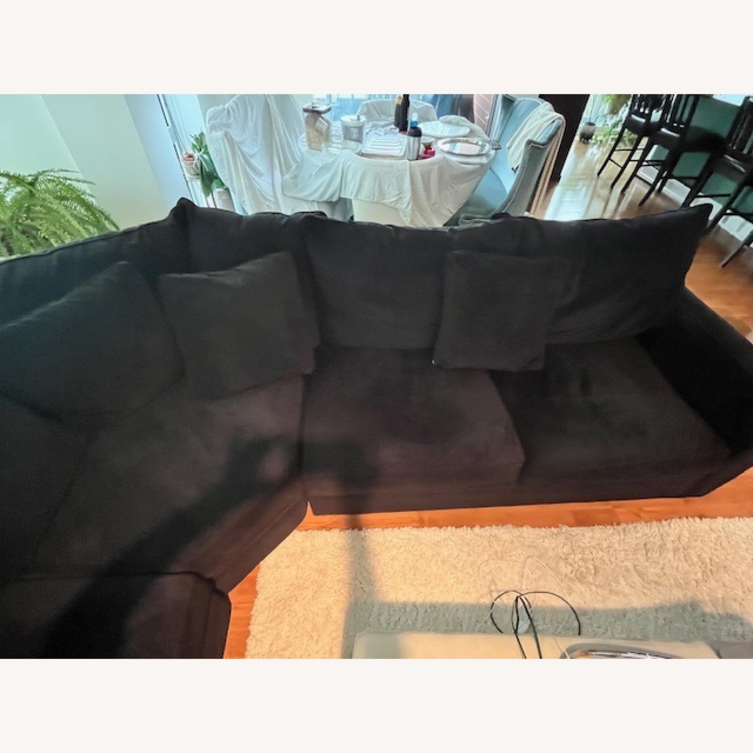 Room & Board Large Black Sectional - image-5