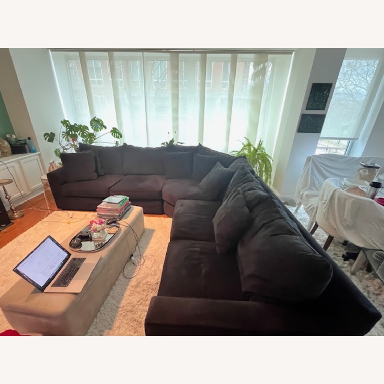 Room & Board Large Black Sectional - image-2