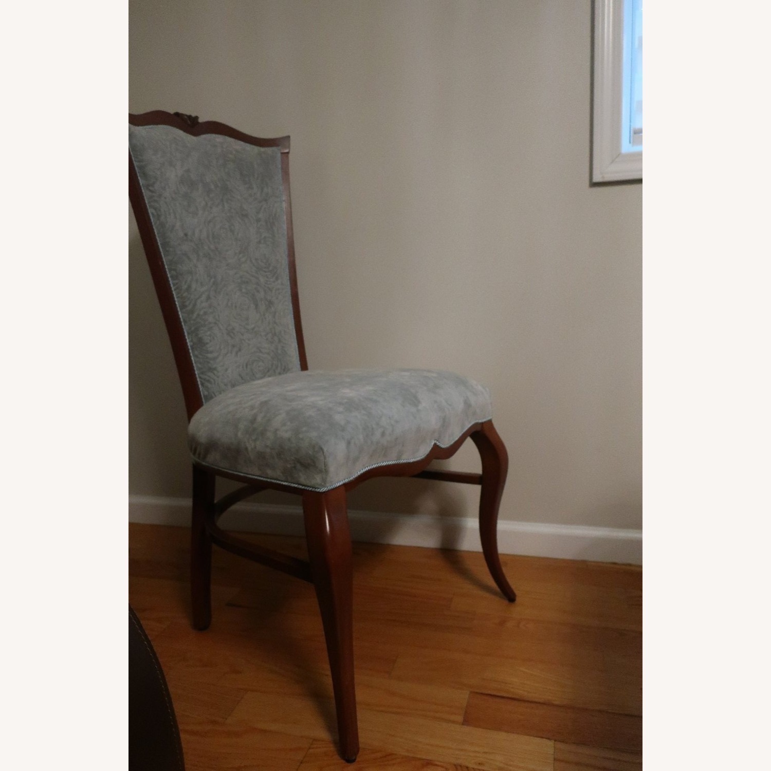 Velvet Upholstered Wood Dining chairs - image-8