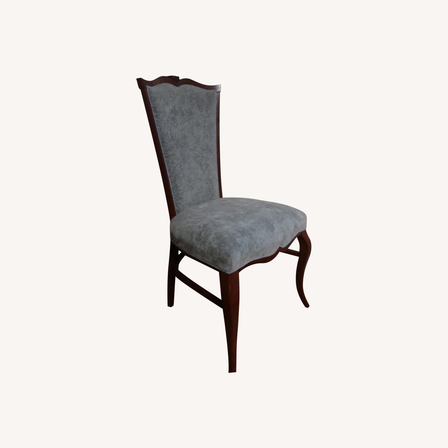 Velvet Upholstered Wood Dining chairs - image-0