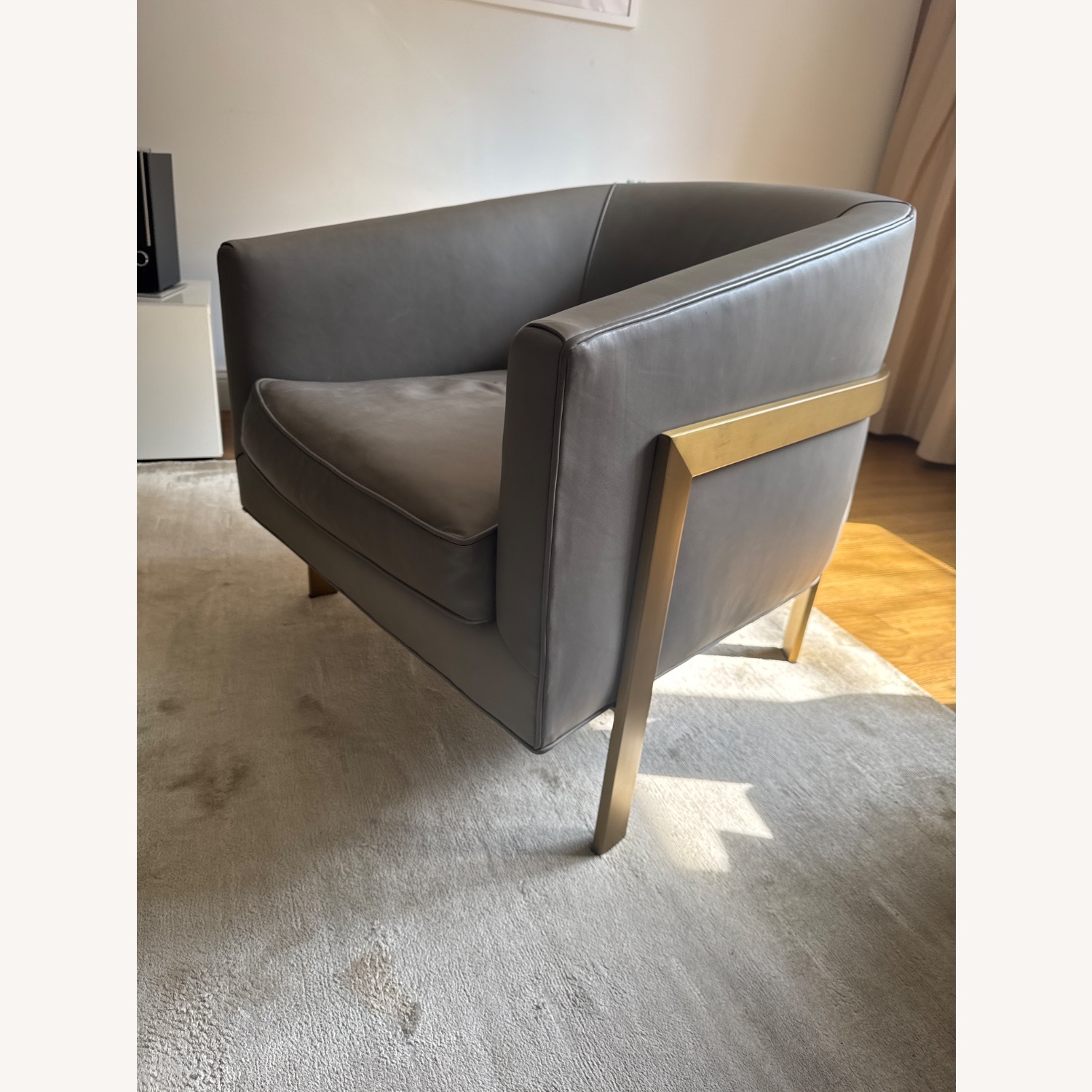 Restoration Hardware Reginald Leather Armchair - image-2