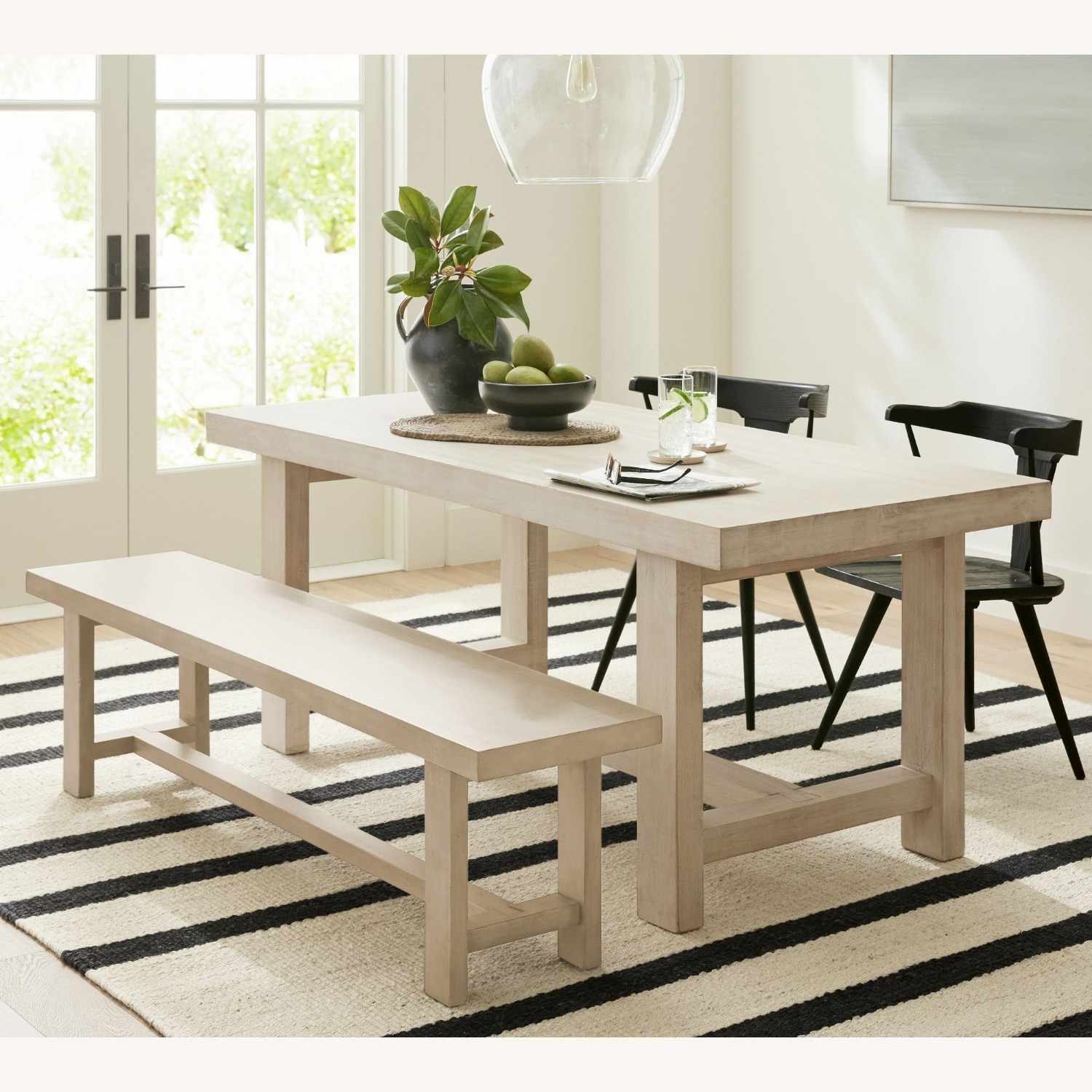 Pottery Barn Reed Dining Bench 68" - image-3