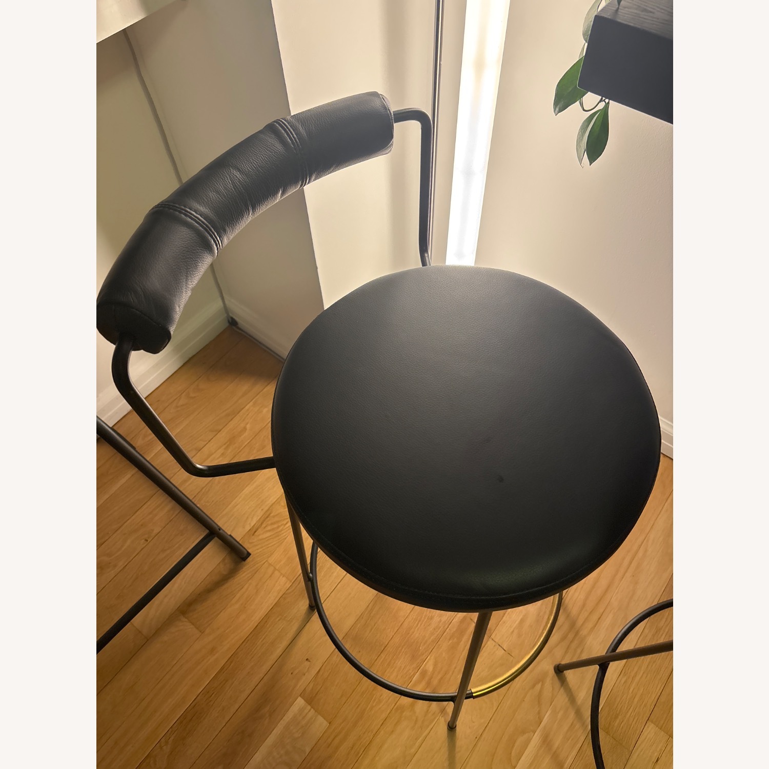 Grazia & Co. Black Leather Iva Stools - image-3