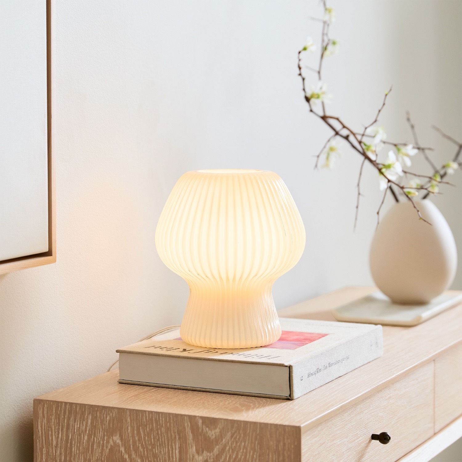 West Elm Ribbed Table Lamp - image-2