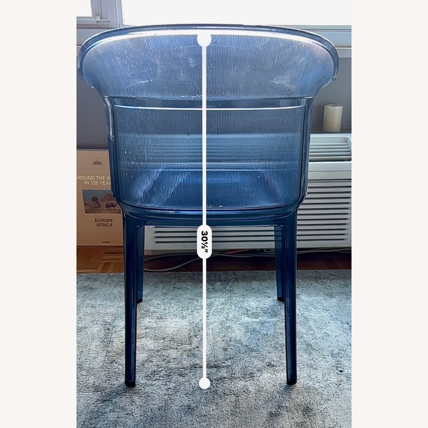 Vintage Blue Acrylic Chairs - image-4