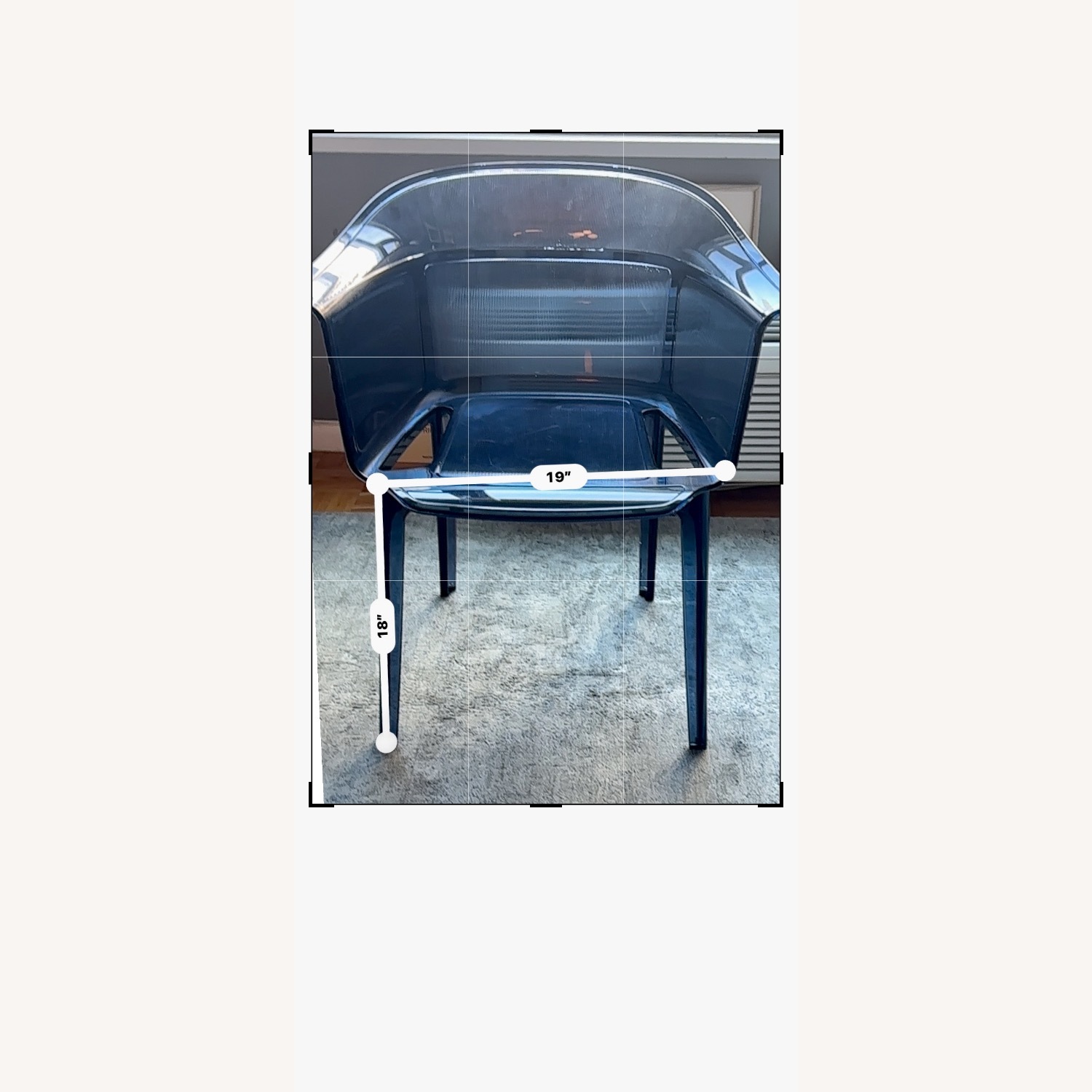 Vintage Blue Acrylic Chairs - image-3