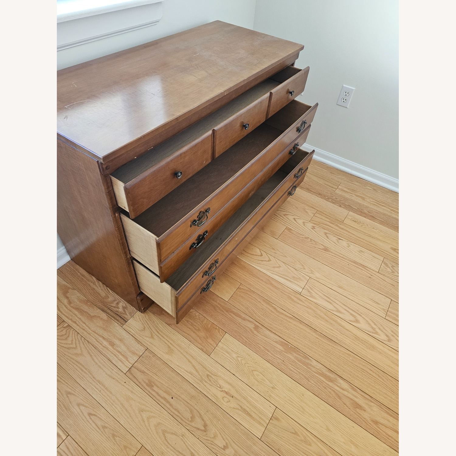 Vintage 1960s 3-dr Dresser w Removable Bookcase - image-3