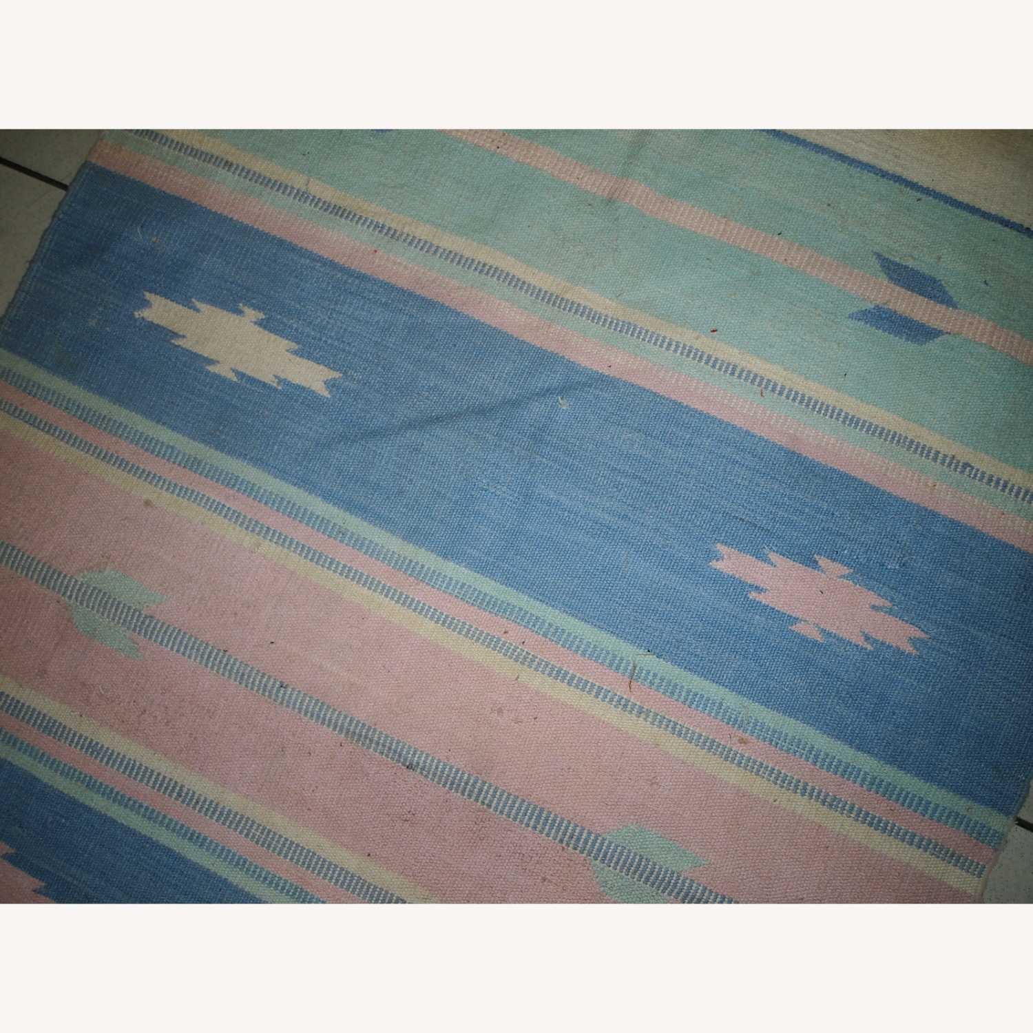 Handmade Vintage Indian Dhurri Kilim - image-1
