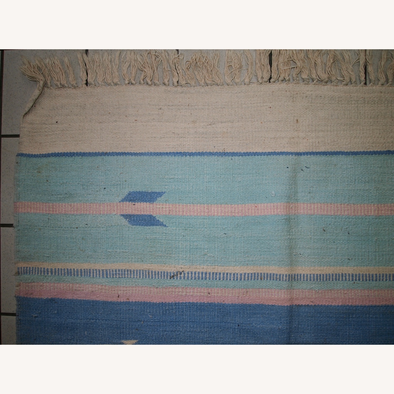 Handmade Vintage Indian Dhurri Kilim - image-10